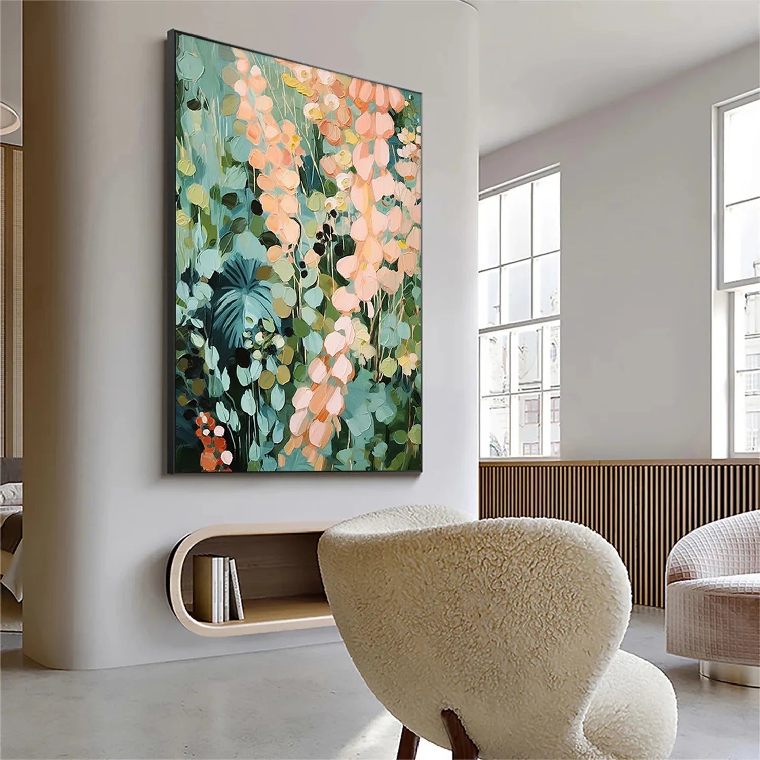 Colorful Flower Textured Painting Canvas #FP016