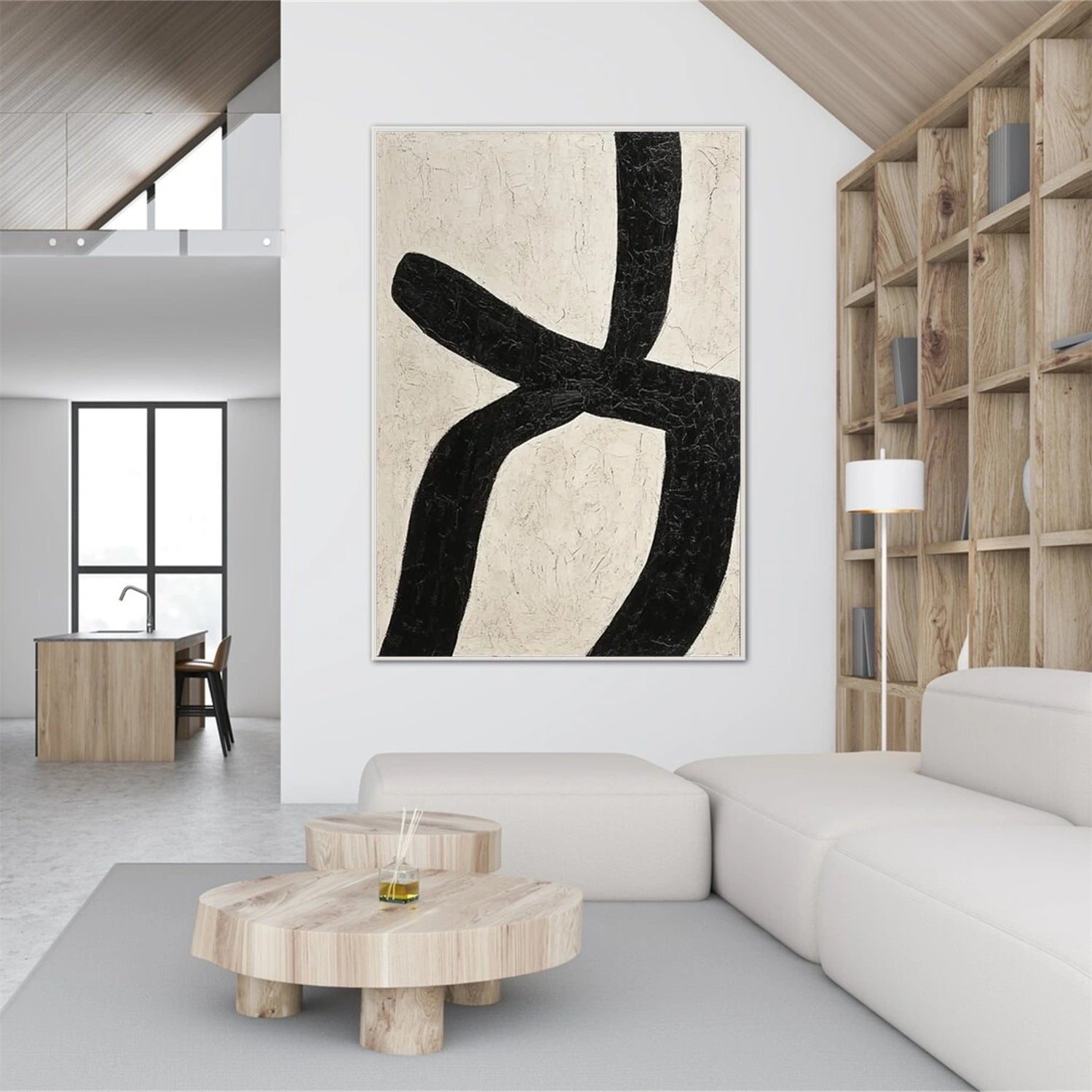 Black and White Minimalist Canvas Art #MT132
