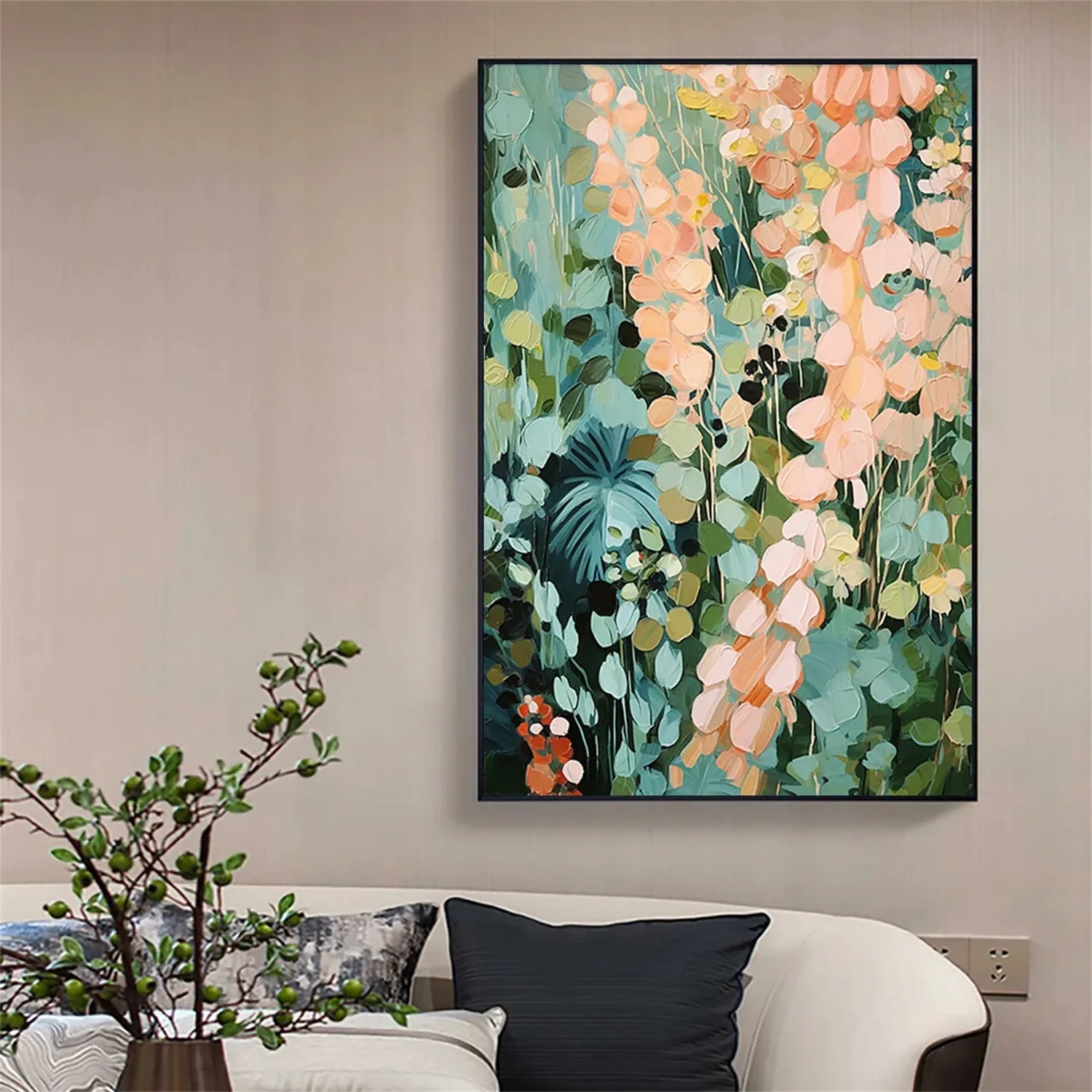 Colorful Flower Textured Painting Canvas #FP016