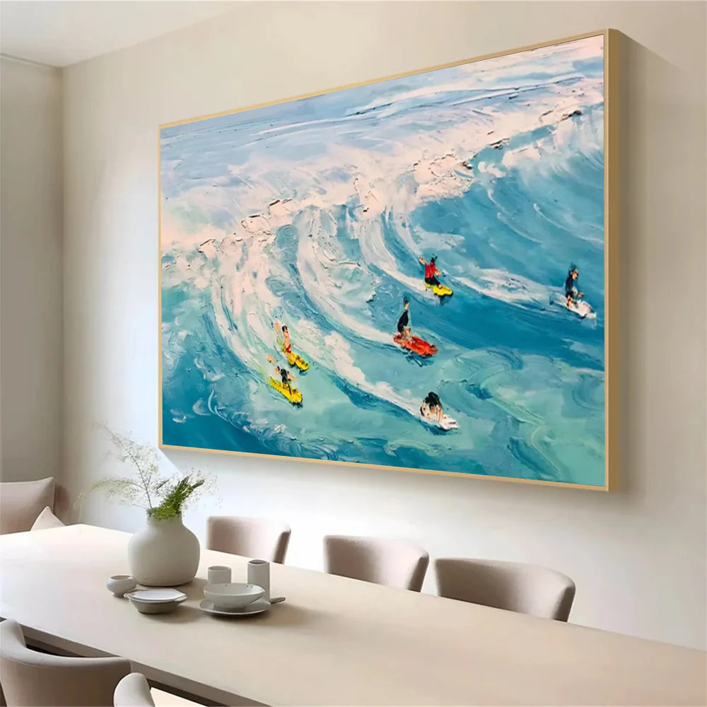 Surfing Sport Textured Wall Art #MS032