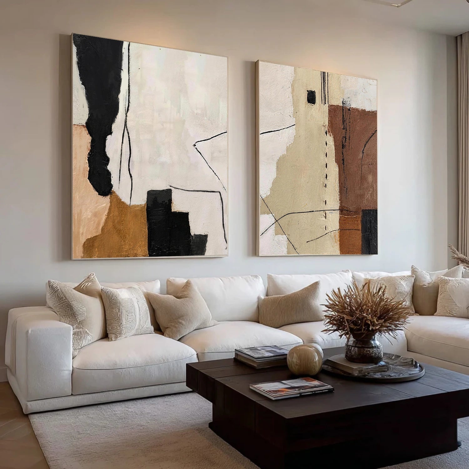 Abstract Canvas Wall Art Set of 2#AP378