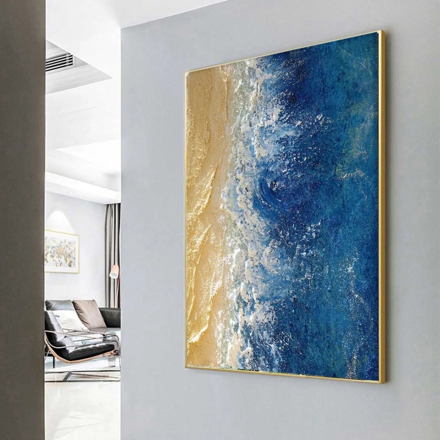 Ocean Textured Painting Canvas #OP006