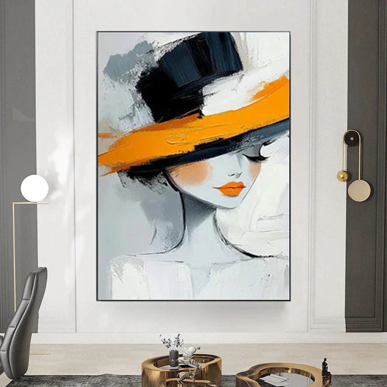 Abstract Portrait Canvas Art #AE083