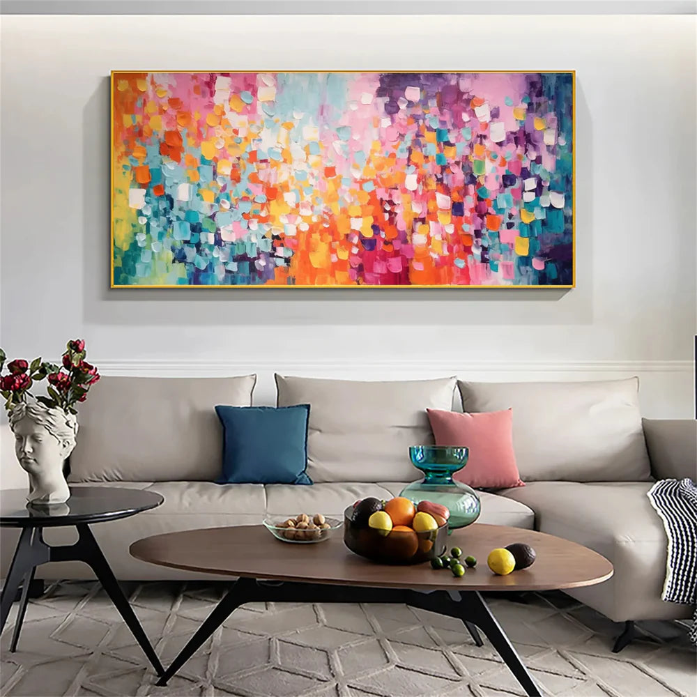 Colorful Abstract Textured Painting Canvas #AT001