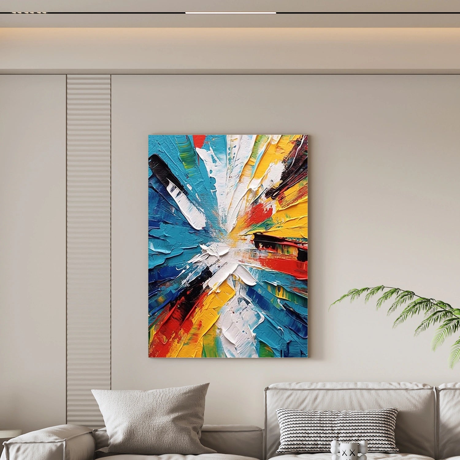 Colorful Abstract Textured Wall Art #AT108