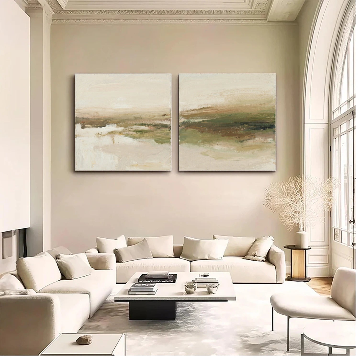 Abstract Canvas Wall Art Set of 2 #AP268