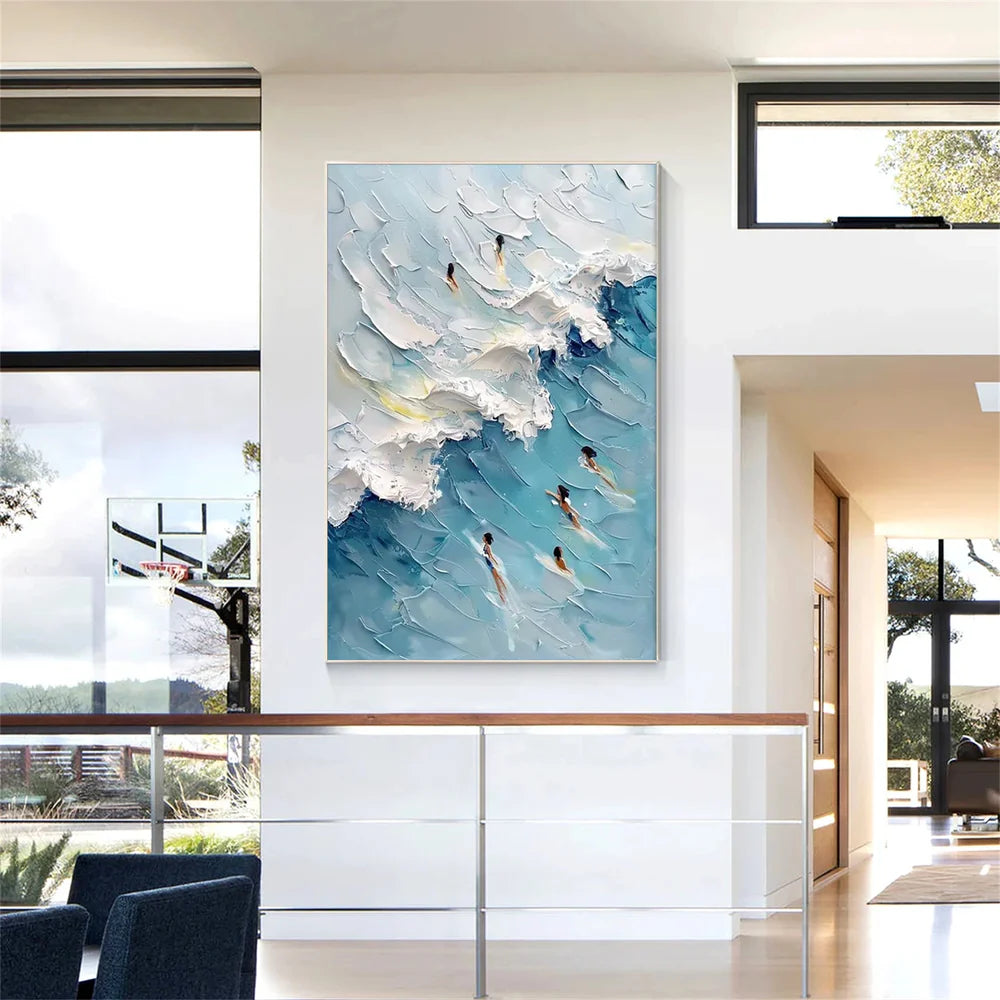 Swimming Sport Textured Wall Art #MS036