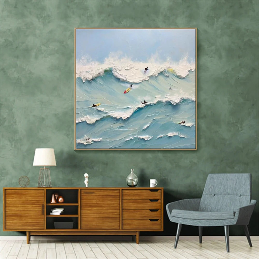 Surfing Sport Textured Wall Art #MS031