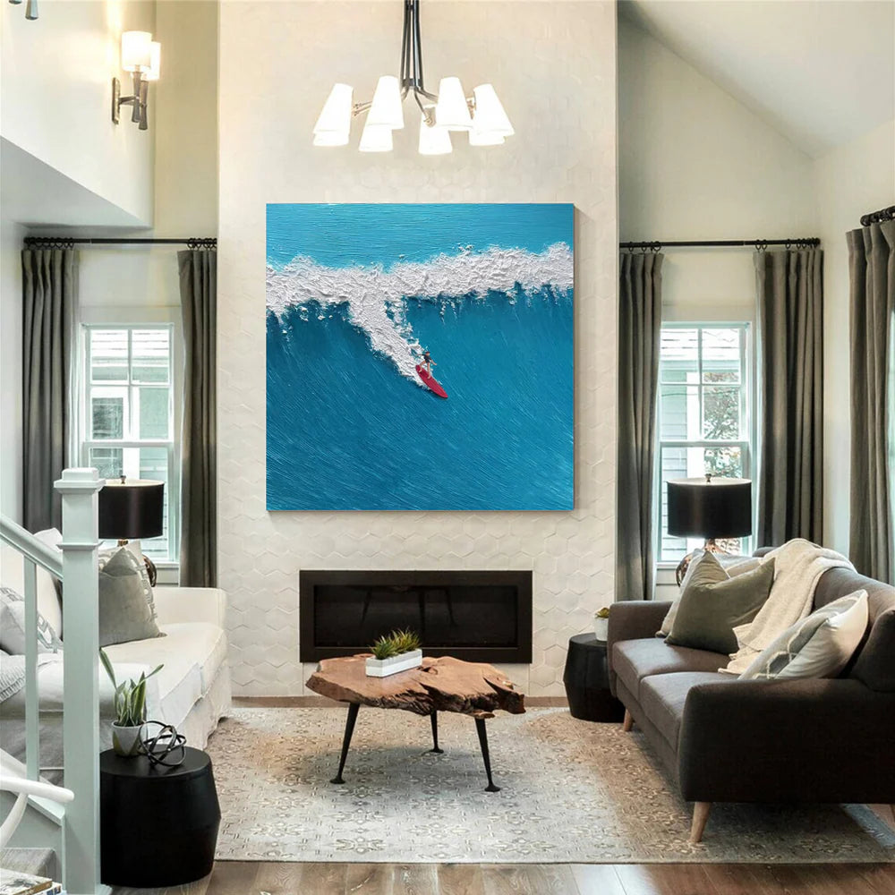 Surfing Sport Textured Wall Art #MS029
