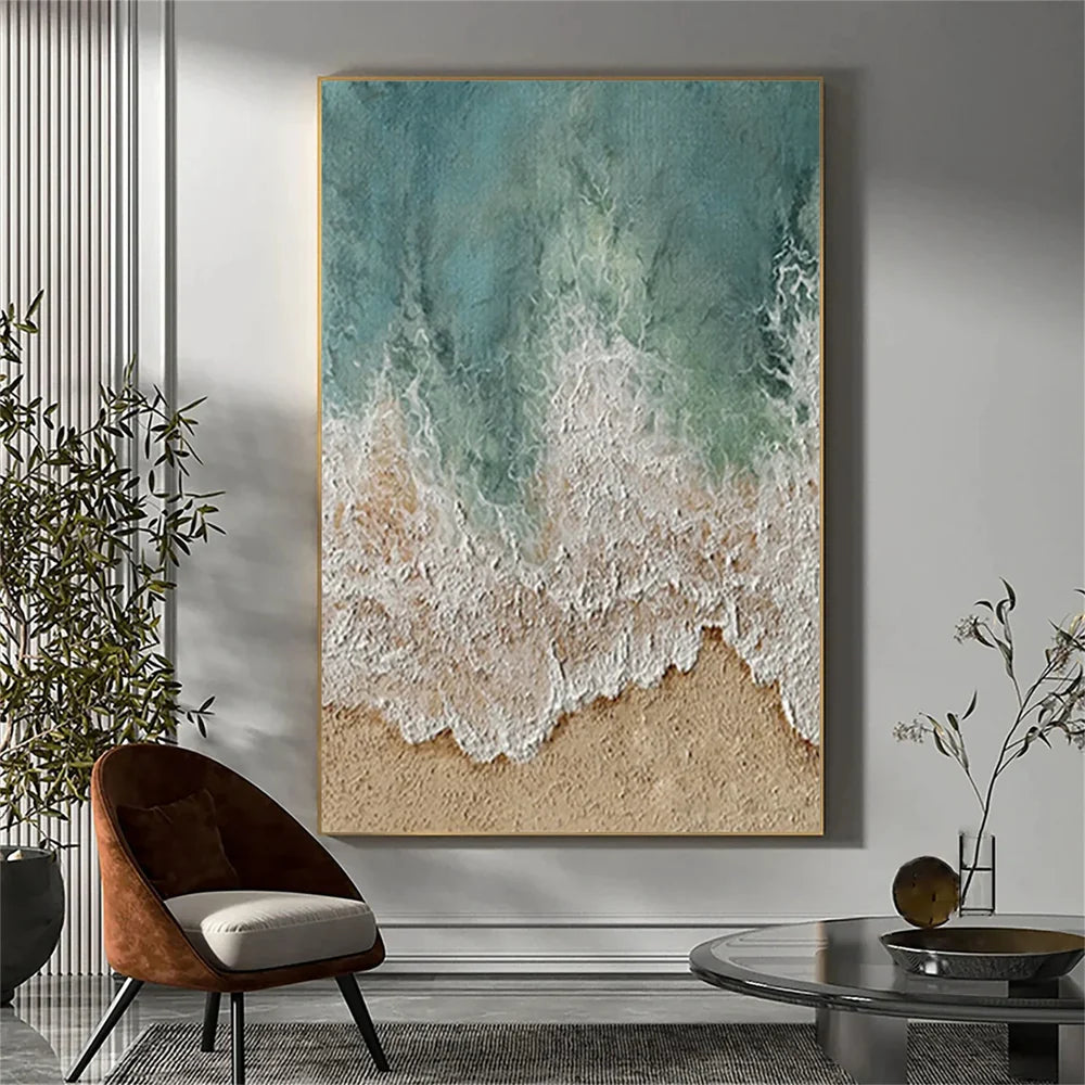 Ocean And Sky Textured Painting Canvas #OS049