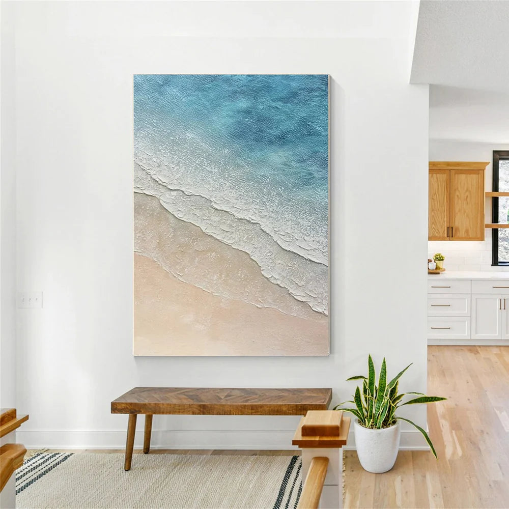 Ocean And Sky Textured Painting Canvas #OS047