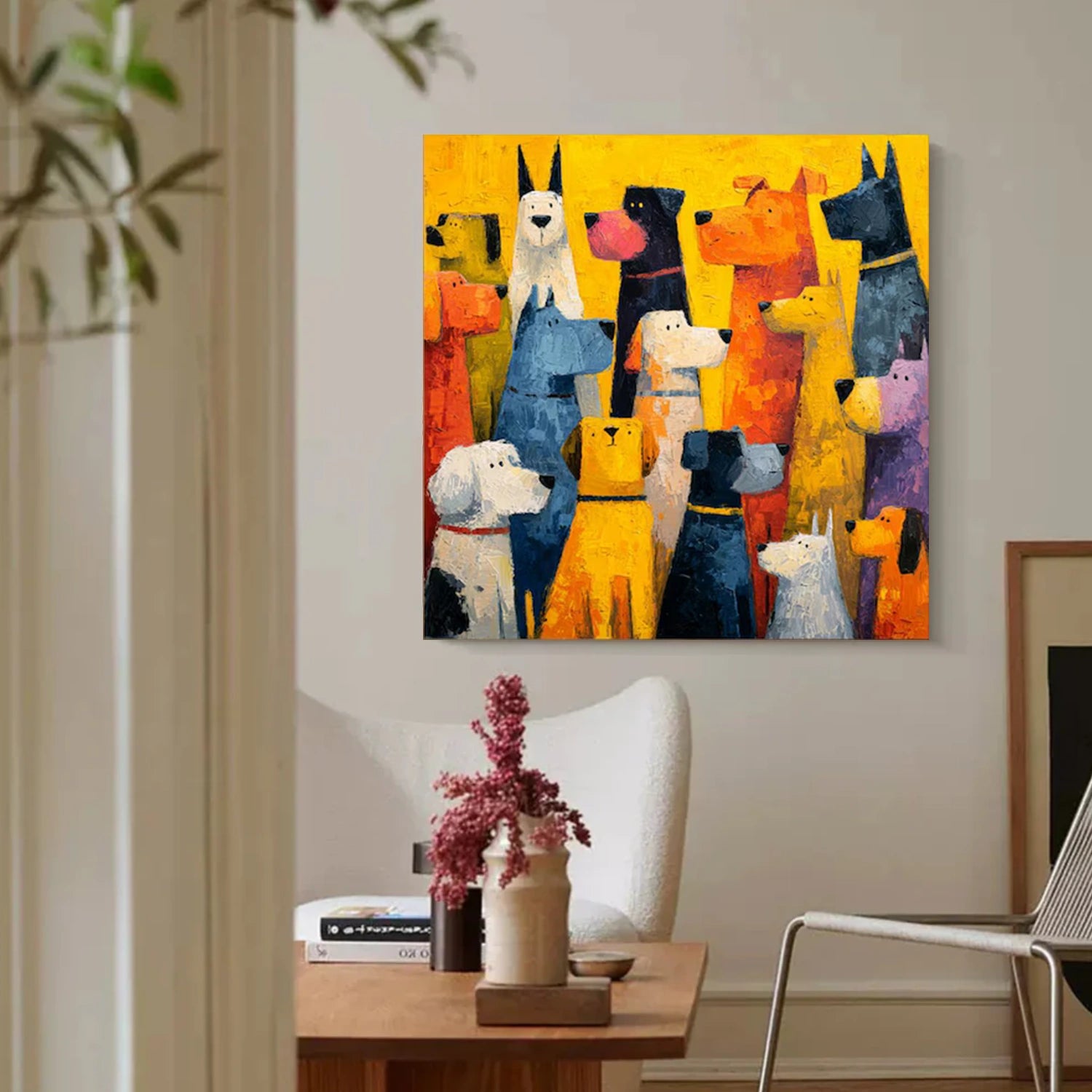 Abstract Animal Dog Wall Art #AC074