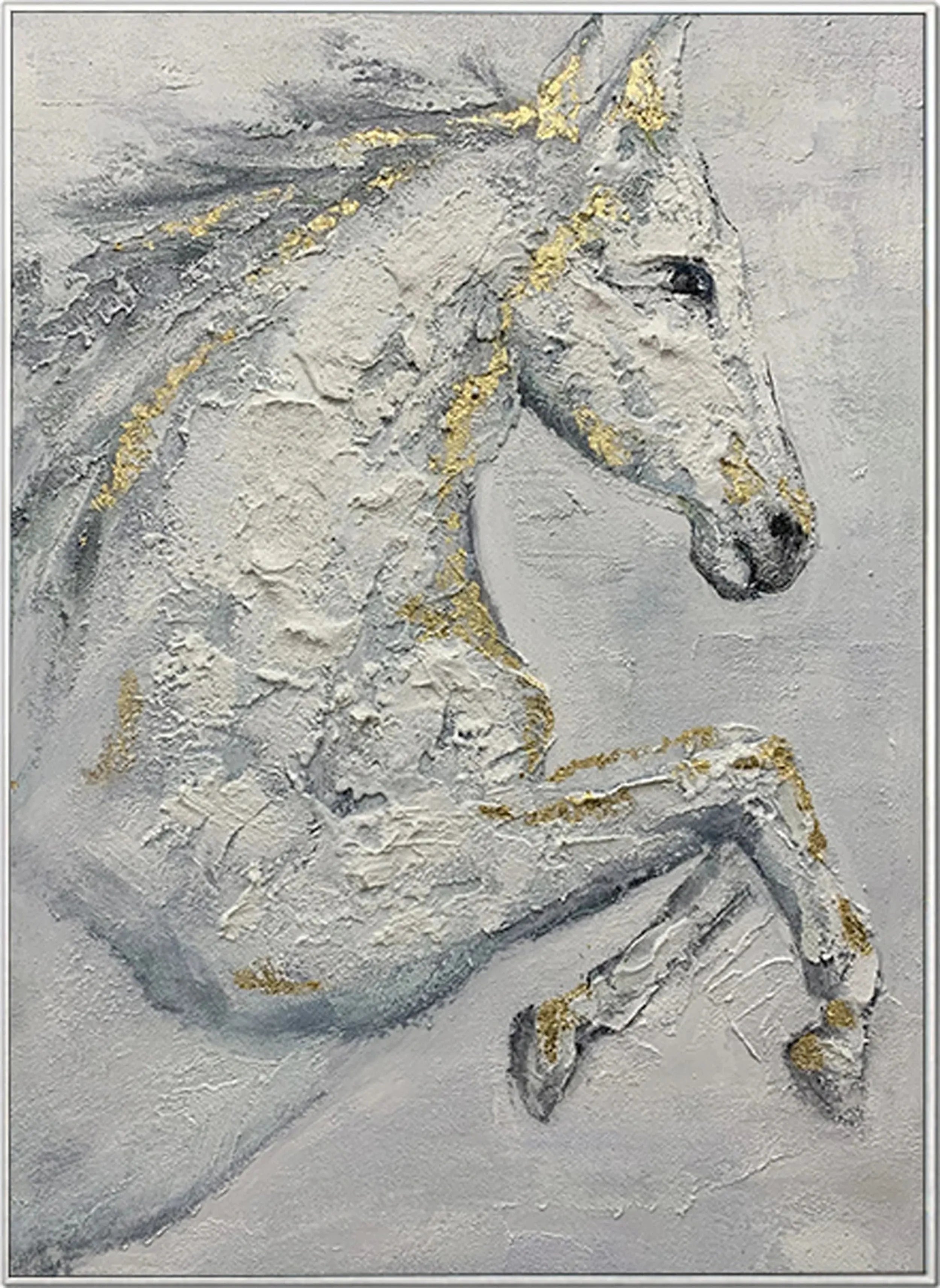 Animal Textured Canvas Art Painting #AC014