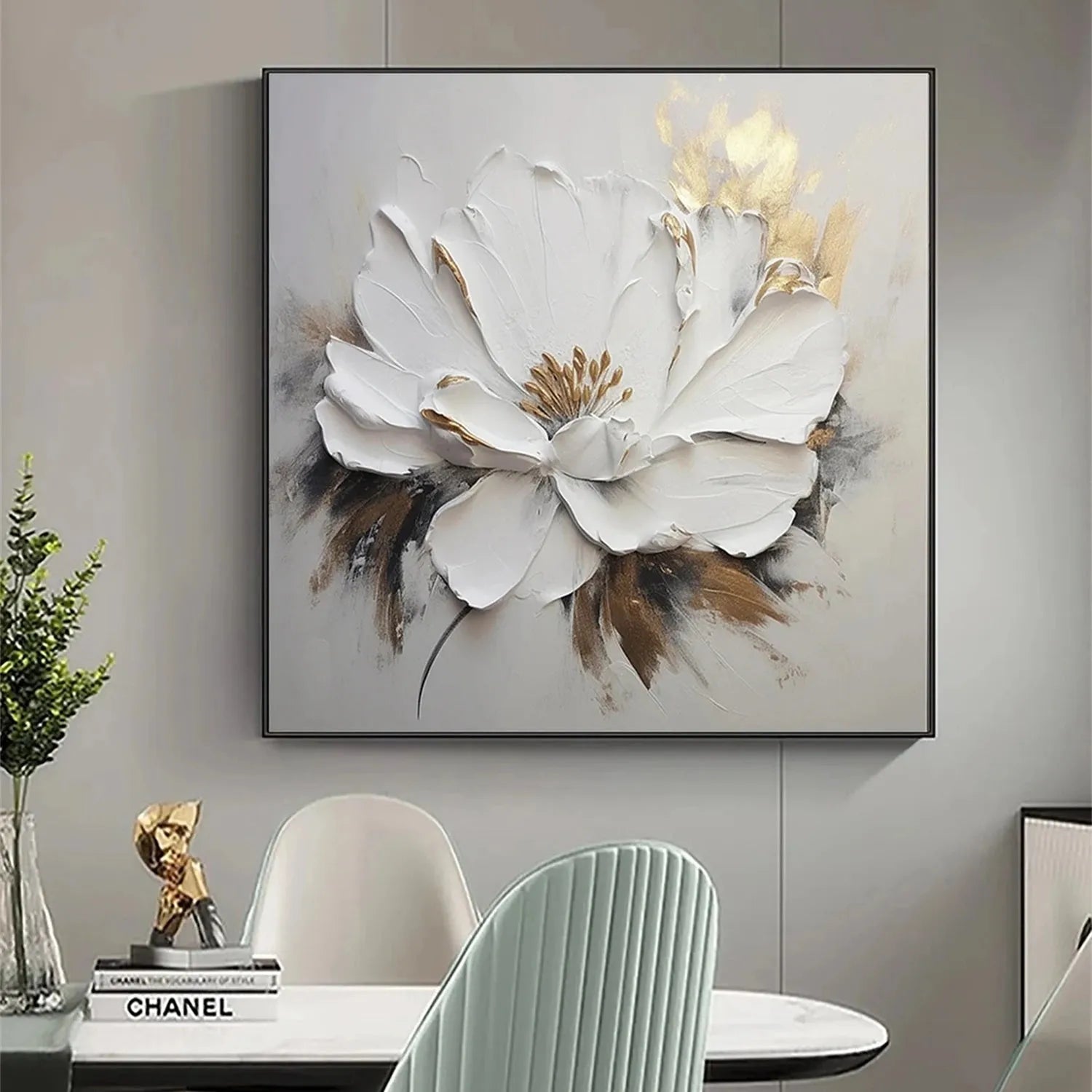 Flower Textured Painting Canvas #FP047