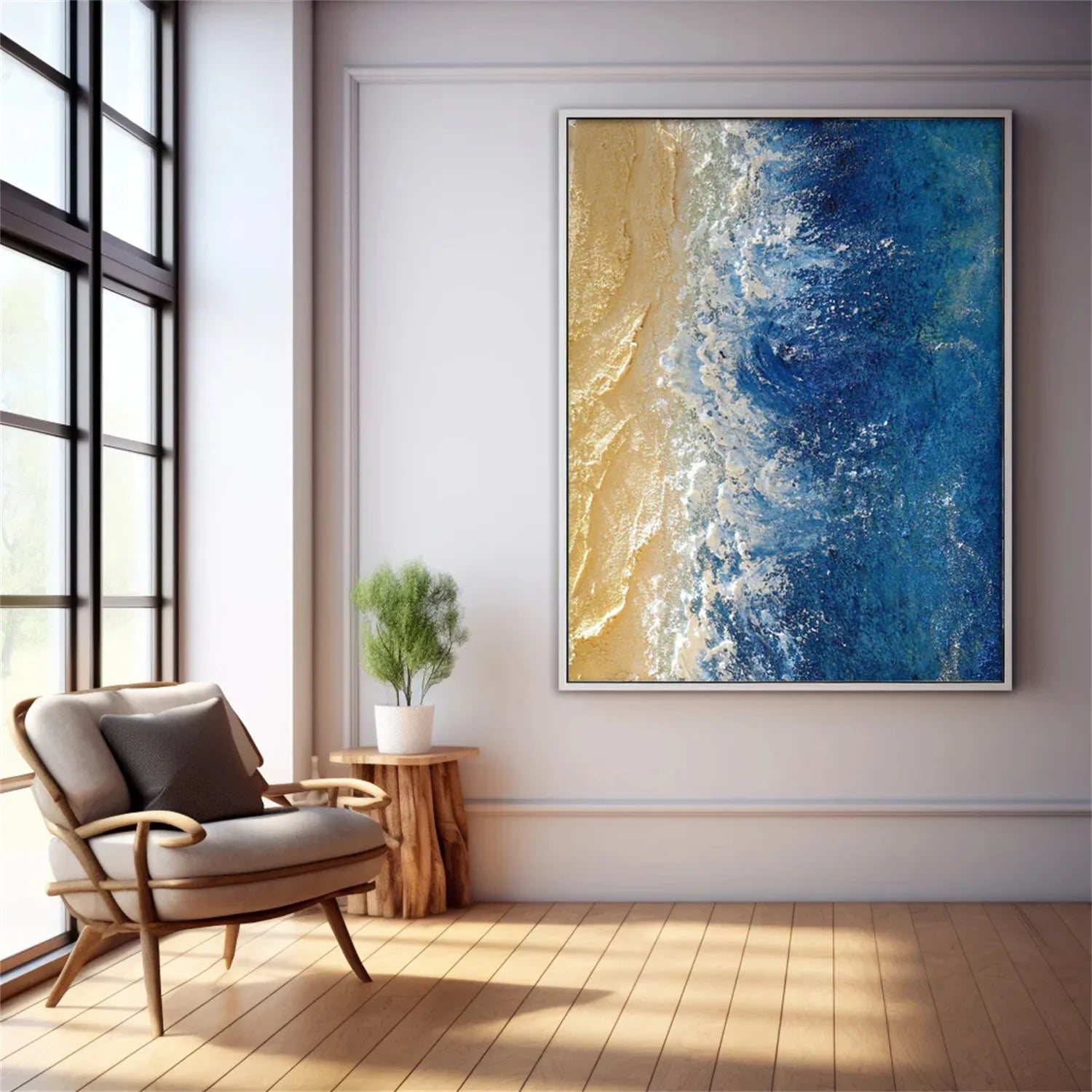 Ocean Textured Painting Canvas #OP006