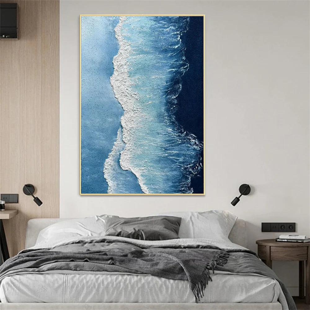 Ocean And Sky Textured Painting Canvas #OS014