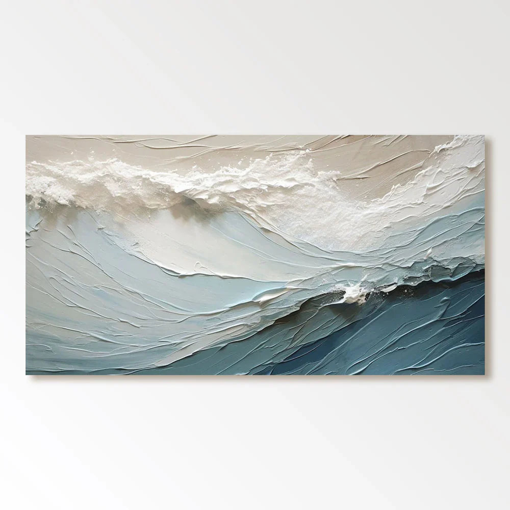 Colorful Ocean And Sky Textured Painting Canvas #OS013