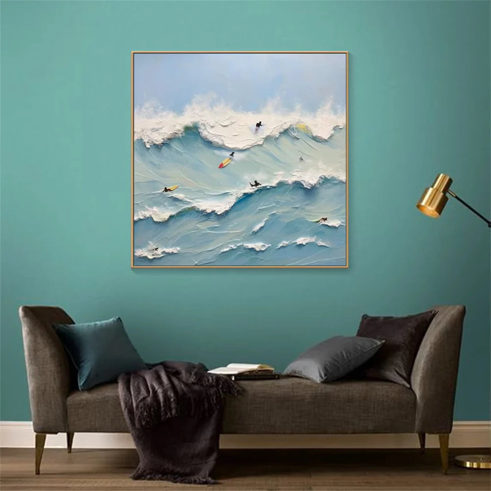 Surfing Sport Textured Wall Art #MS031