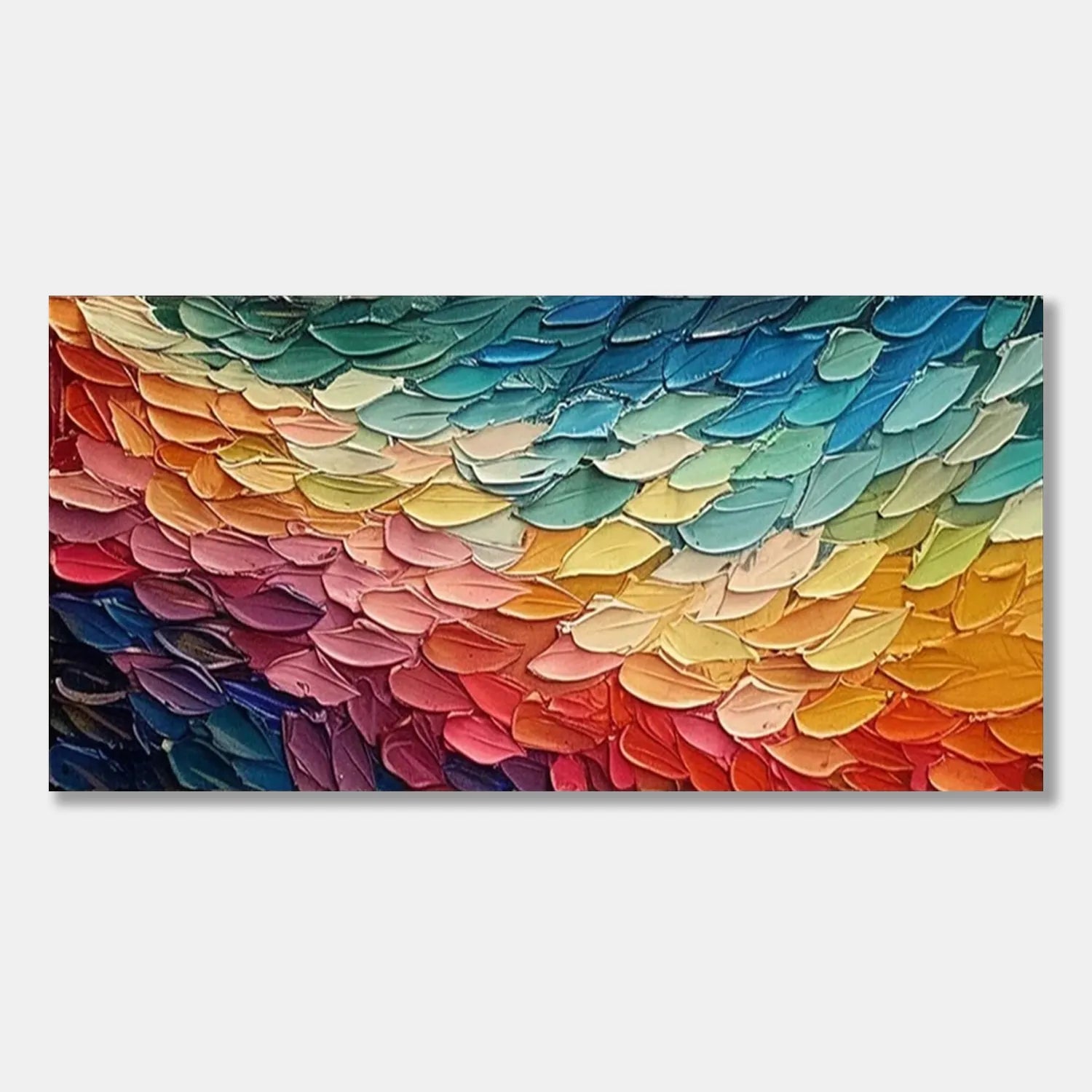 Colorful Abstract Textured Painting Canvas #AT048