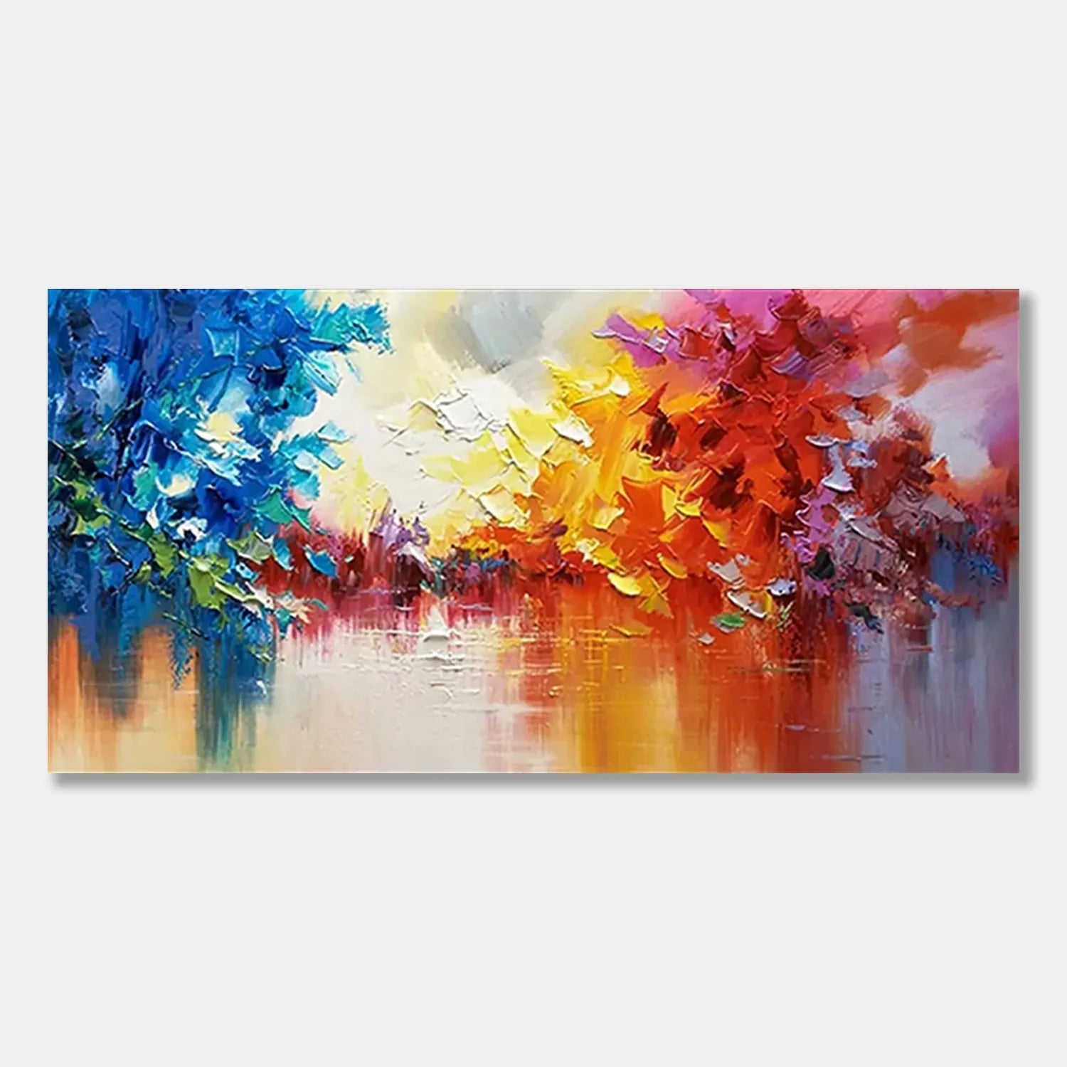 Colorful Abstract Textured Painting Canvas #AT008