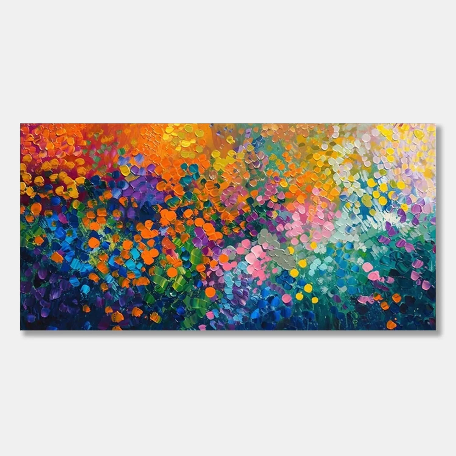 Colorful Abstract Textured Painting Canvas #AT045