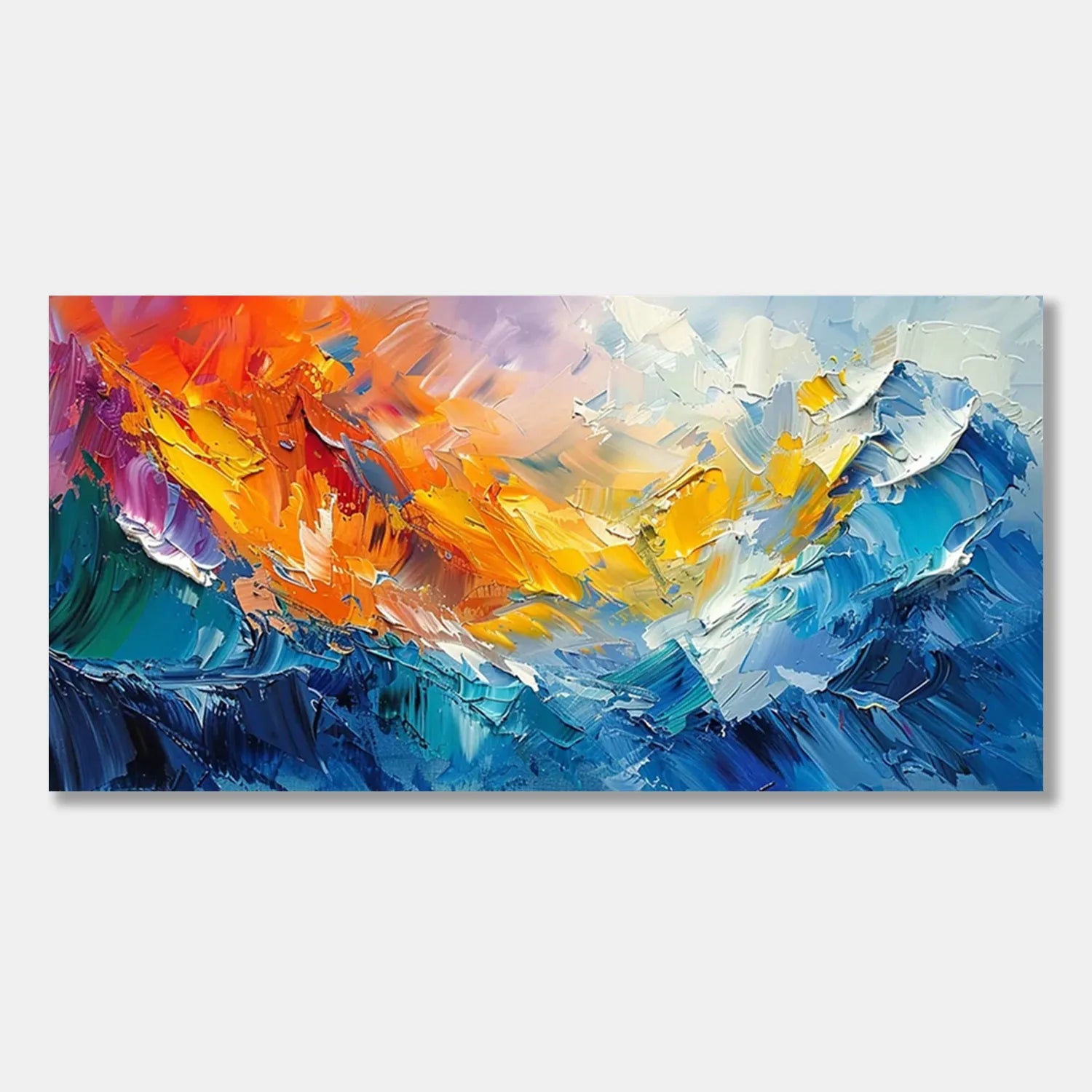 Colorful Abstract Textured Painting Canvas #AT050