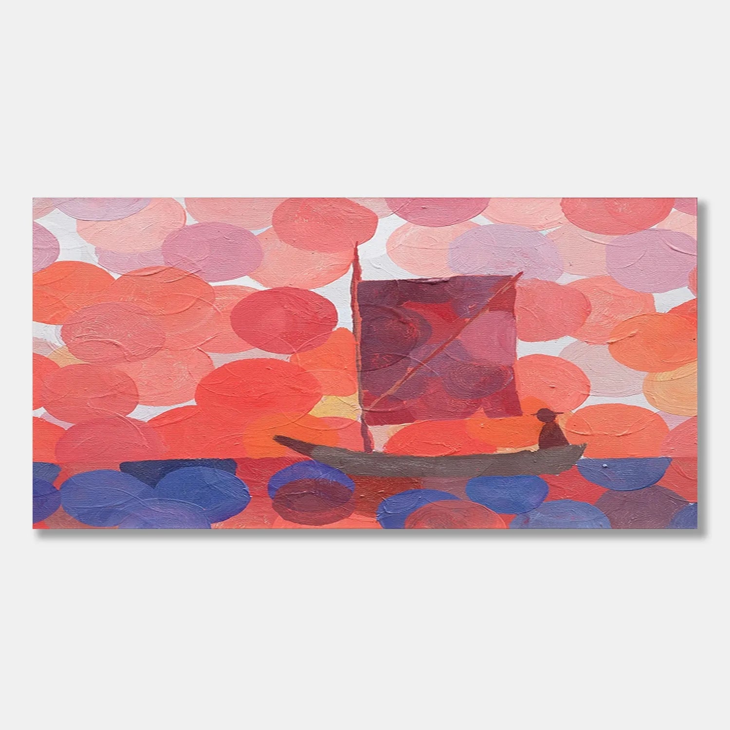 Colorful Abstract Textured Painting Canvas #AT058