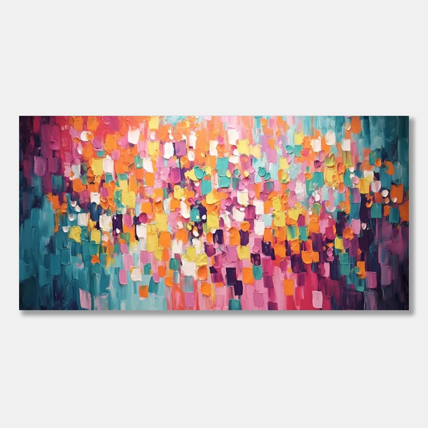 Colorful Abstract Textured Painting Canvas #AT013