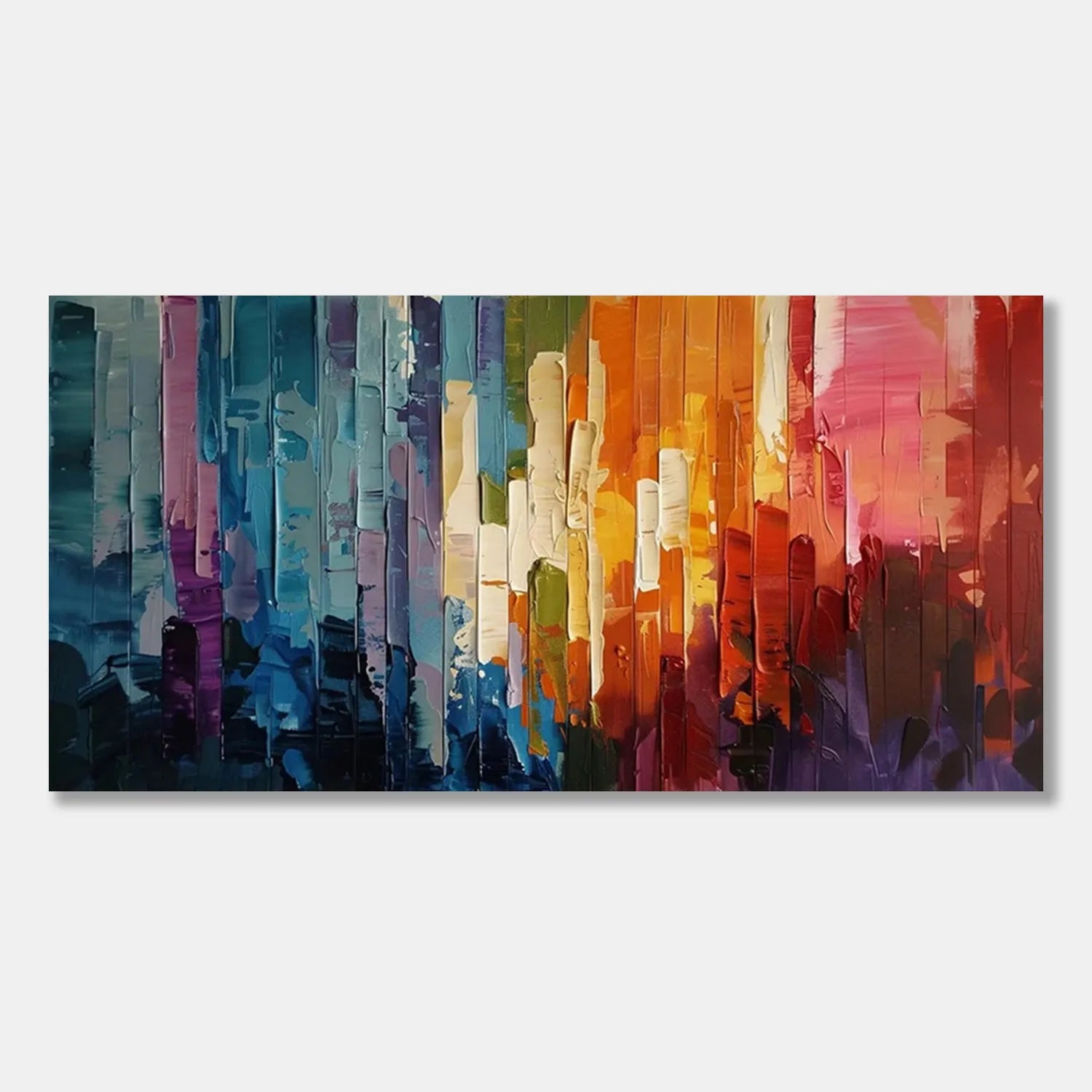 Colorful Abstract Textured Painting Canvas #AT052