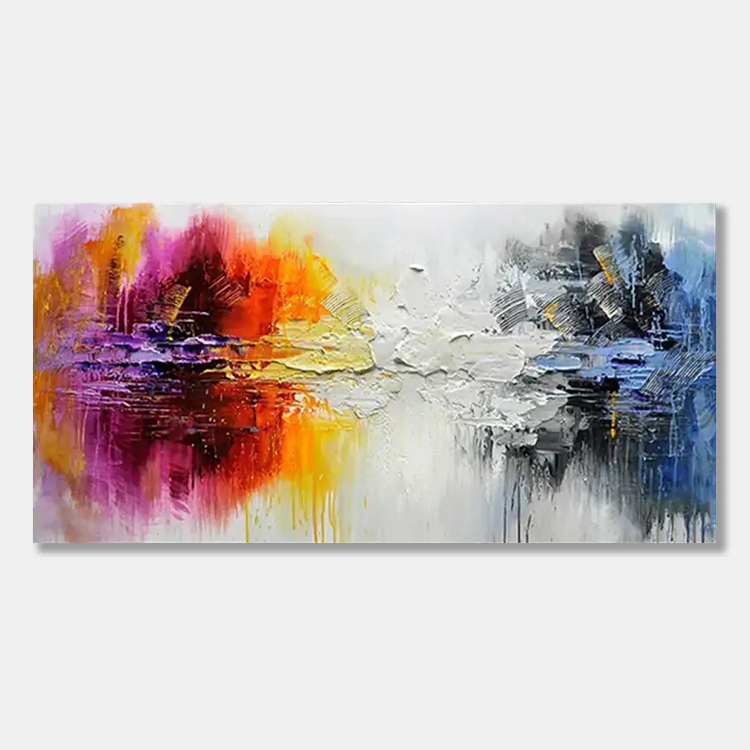 Colorful Abstract Textured Painting Canvas #AT019