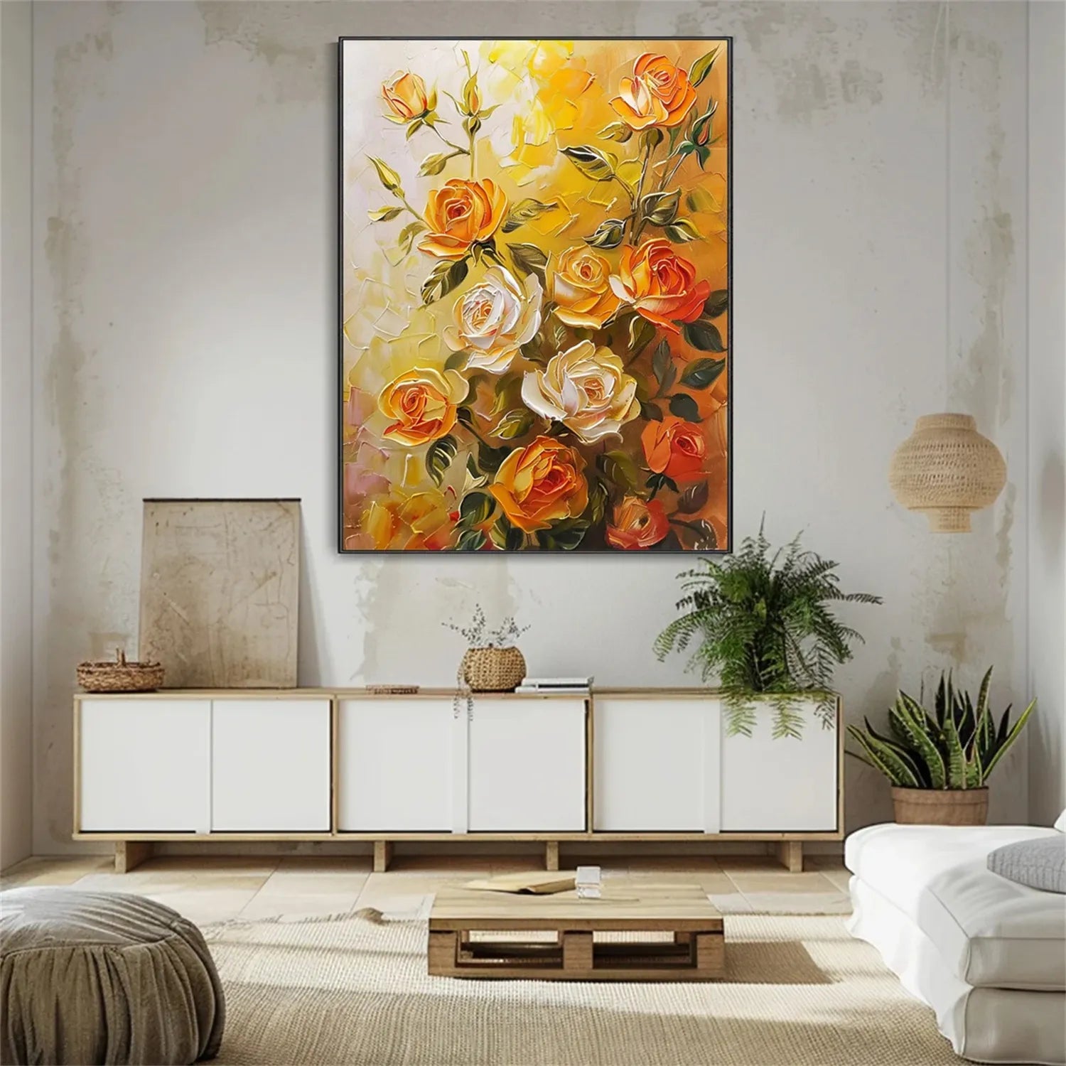 Flower Textured Painting Canvas #FP008