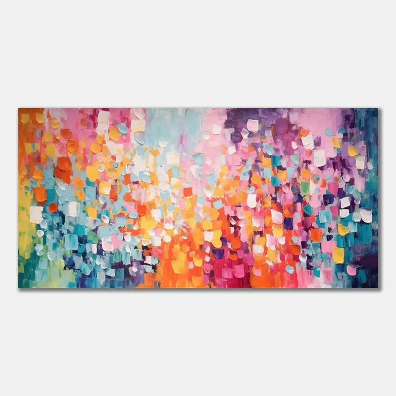 Colorful Abstract Textured Painting Canvas #AT001