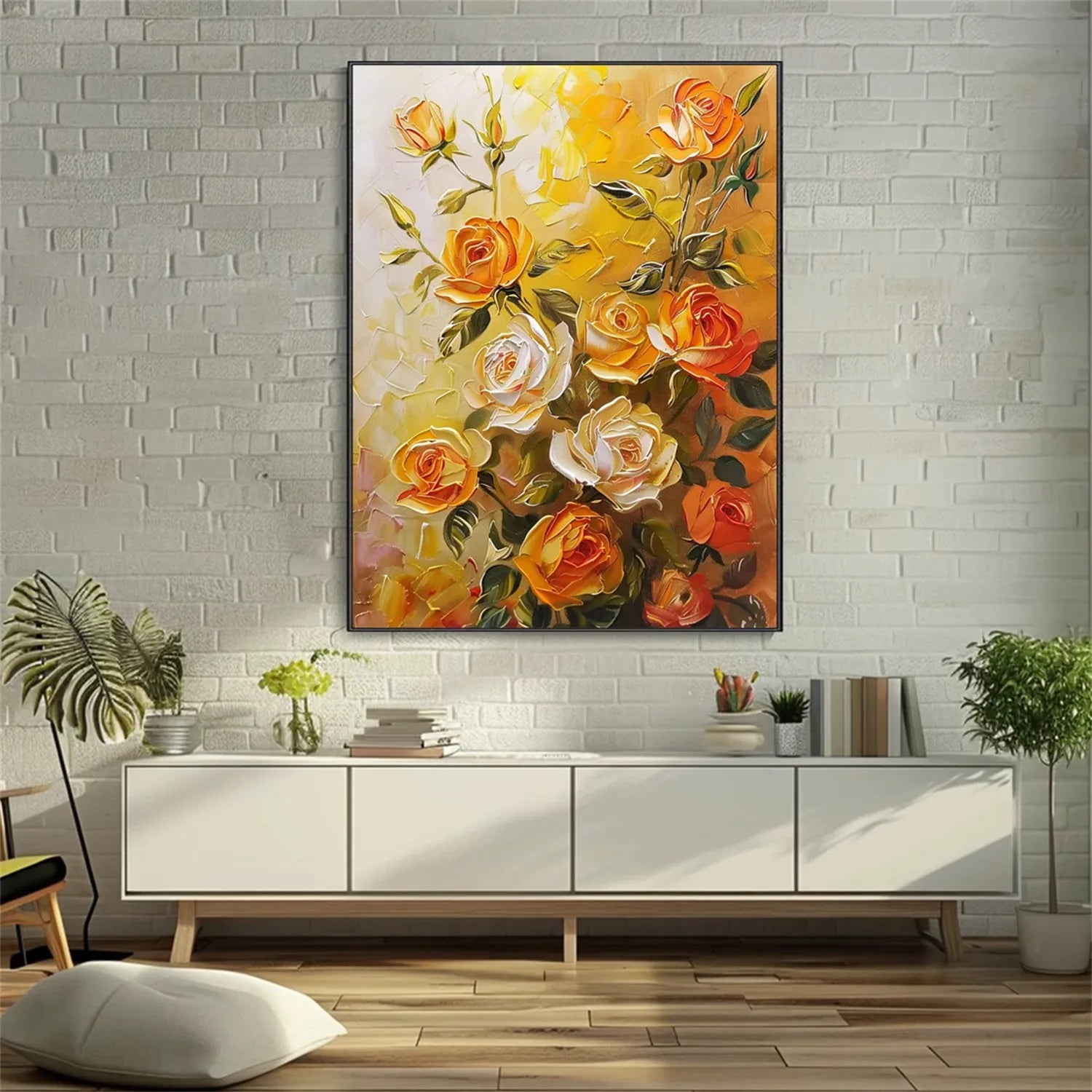 Flower Textured Painting Canvas #FP008