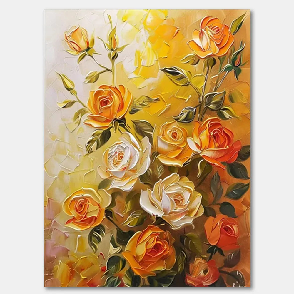 Flower Textured Painting Canvas #FP008