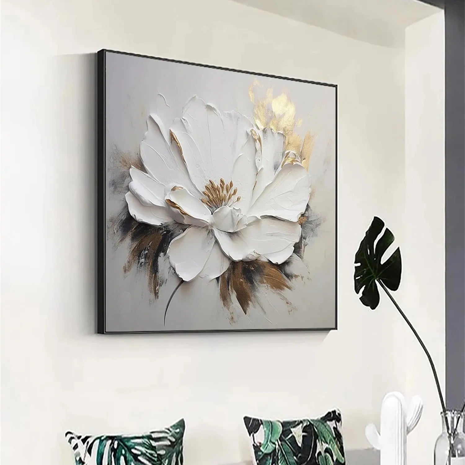 Flower Textured Painting Canvas #FP047