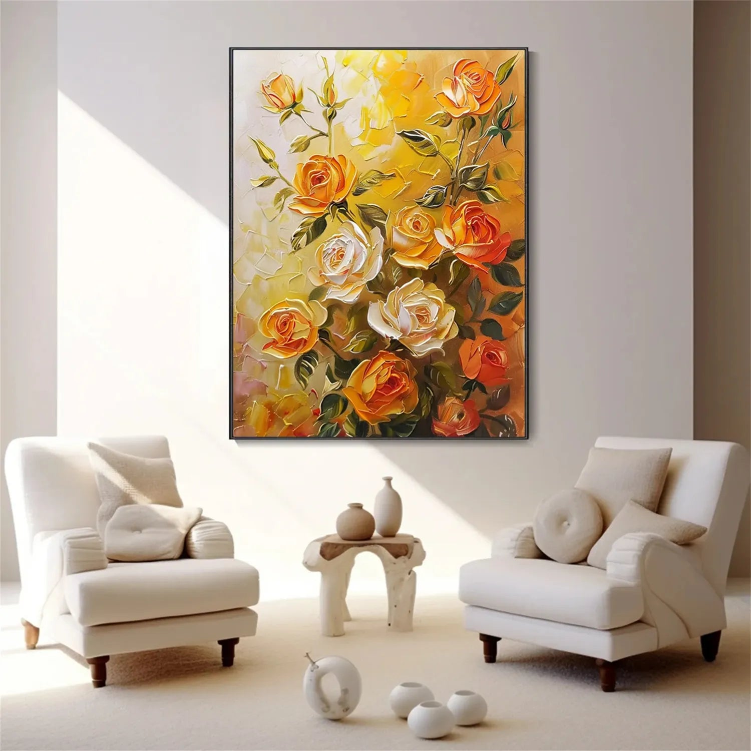 Flower Textured Painting Canvas #FP008