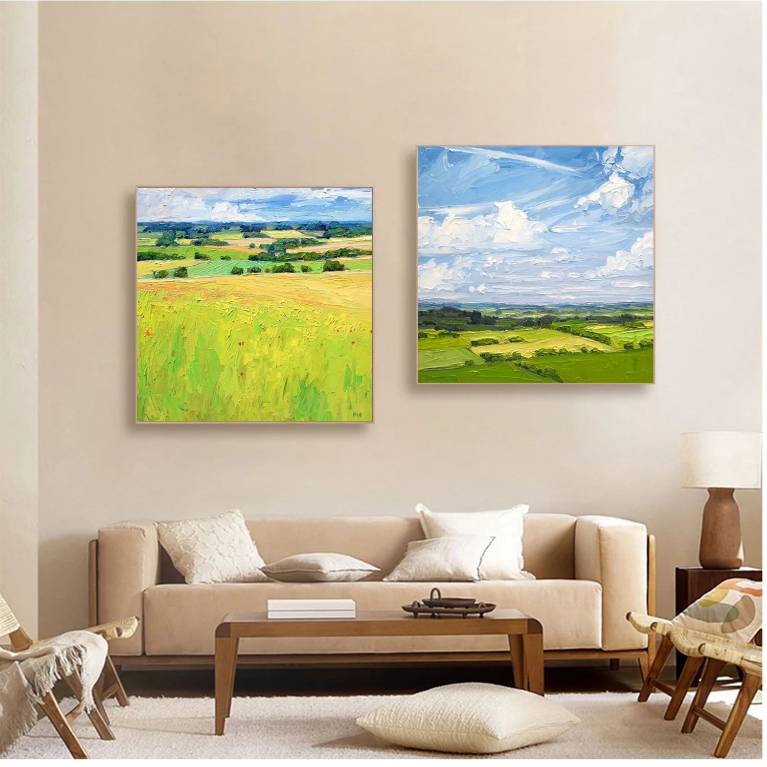 Tree Abstract Textured Wall Art Set of 2 #TP053