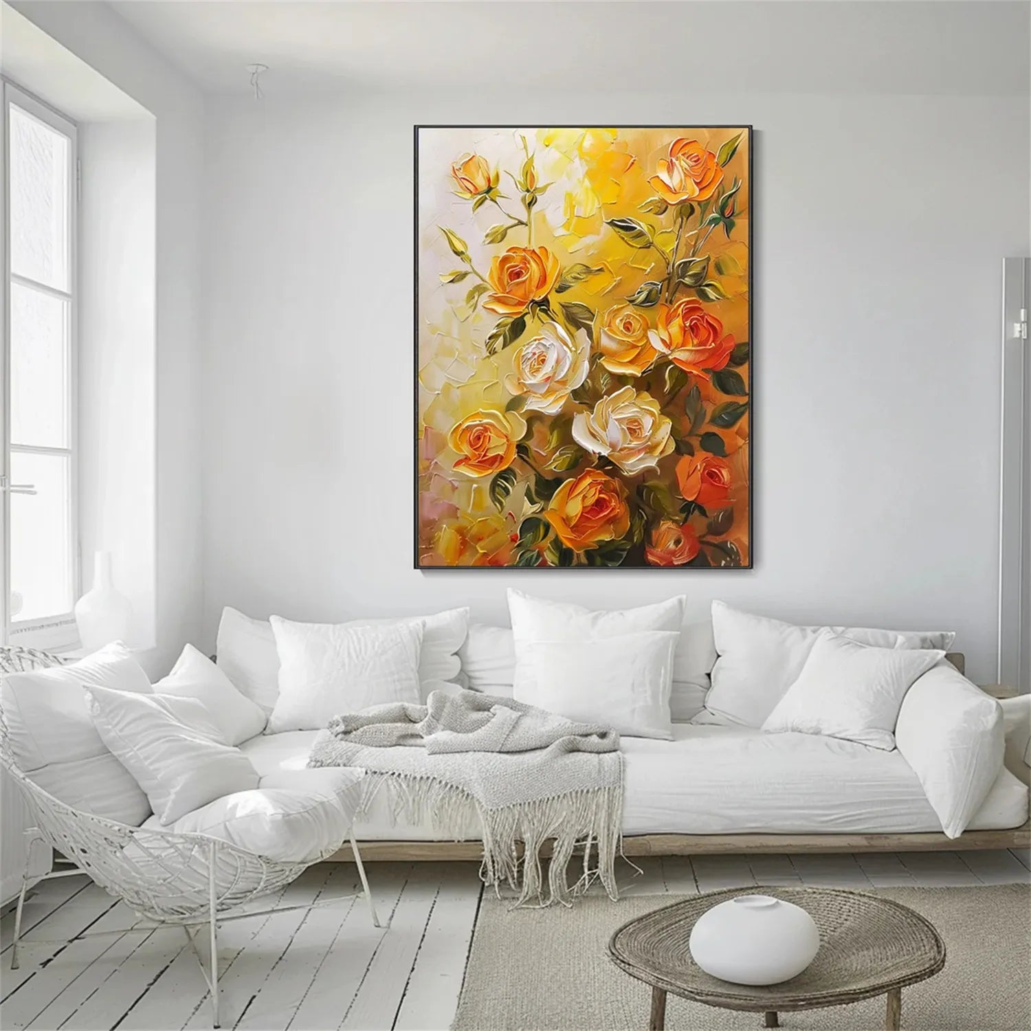 Flower Textured Painting Canvas #FP008