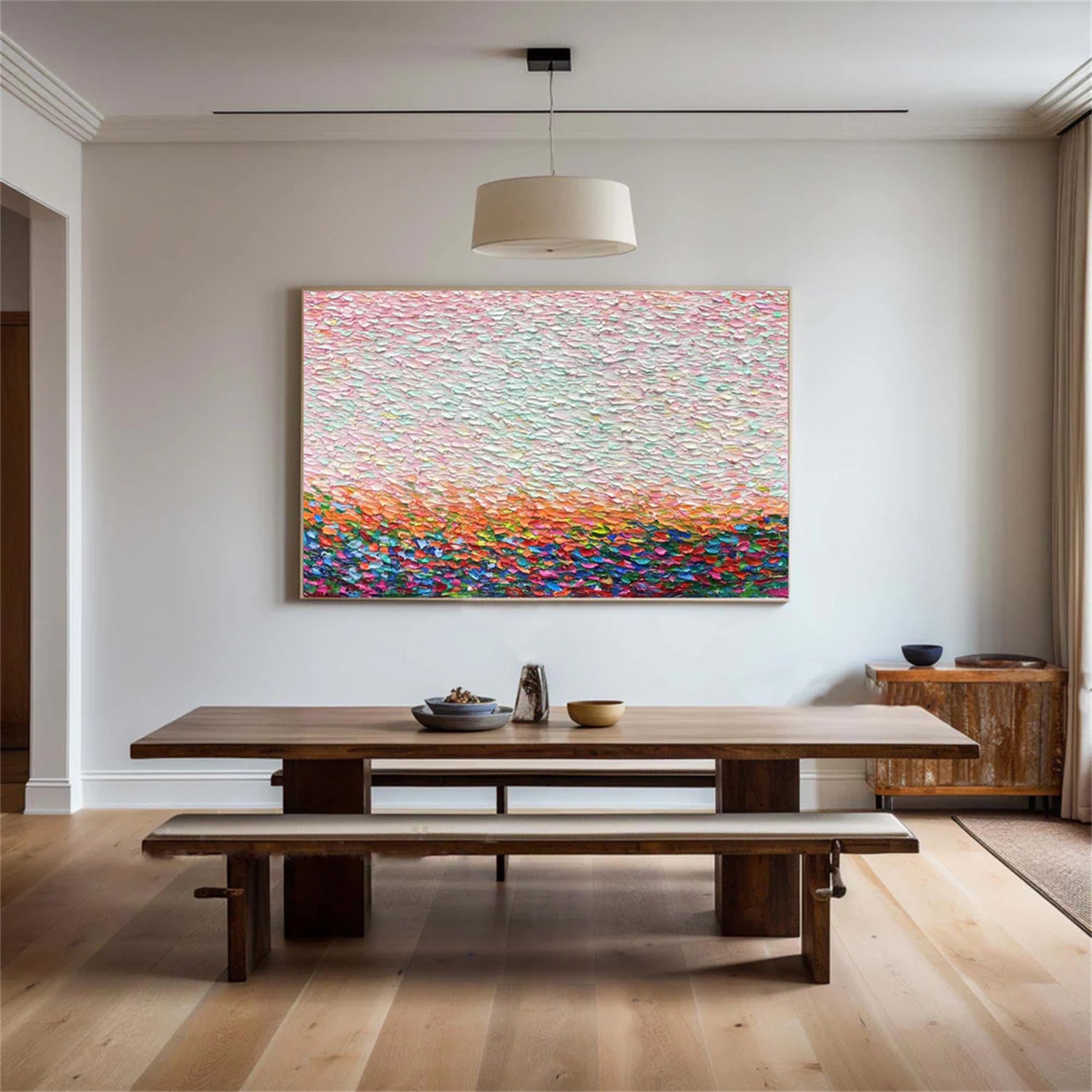 Colorful Abstract Textured Painting Canvas #AT037