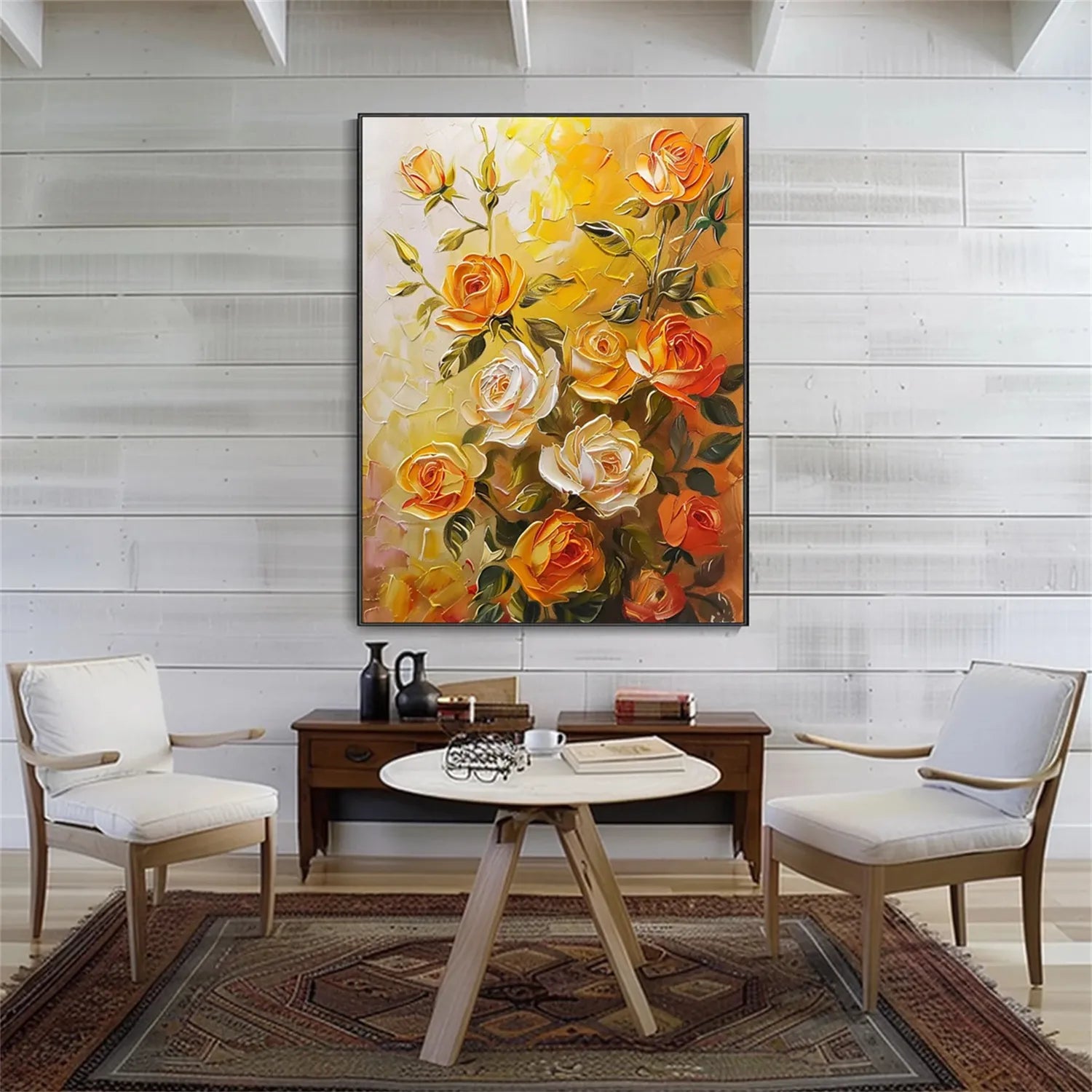 Flower Textured Painting Canvas #FP008