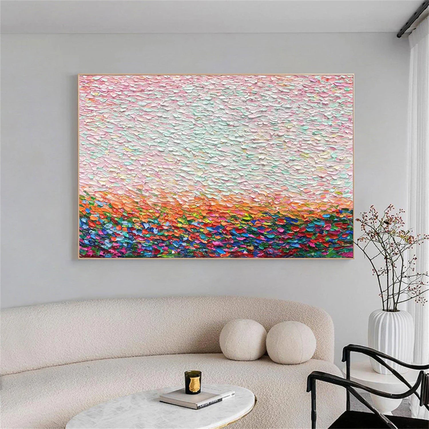 Colorful Abstract Textured Painting Canvas #AT037