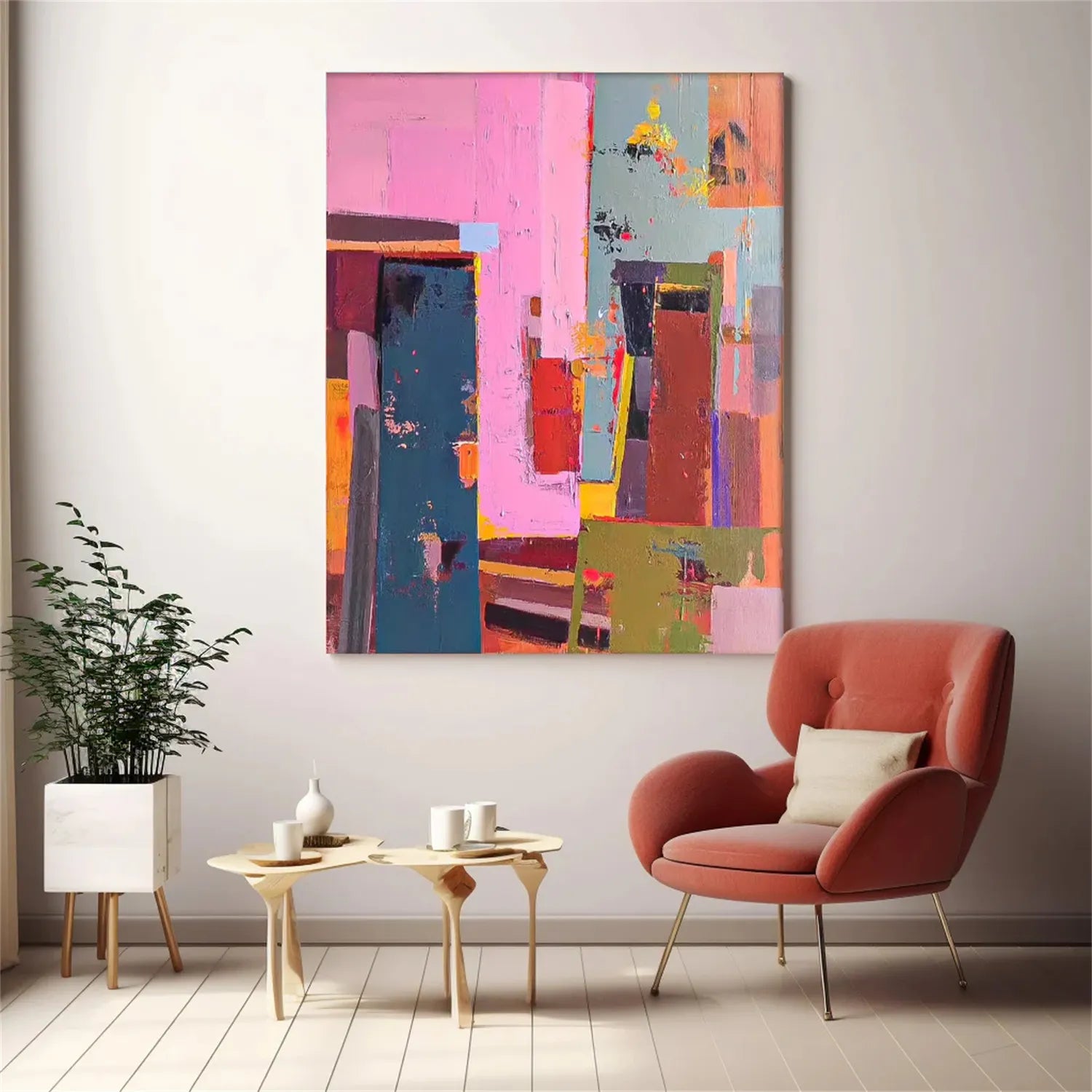 Colorful Abstract Painting Canvas #AP039