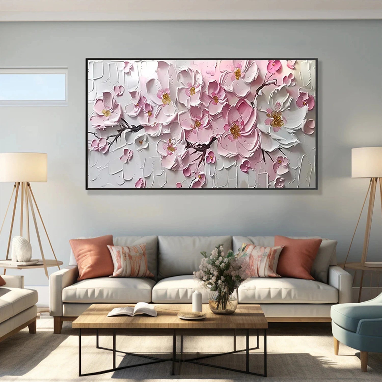 Flower Abstract Textured Wall Art #FP147