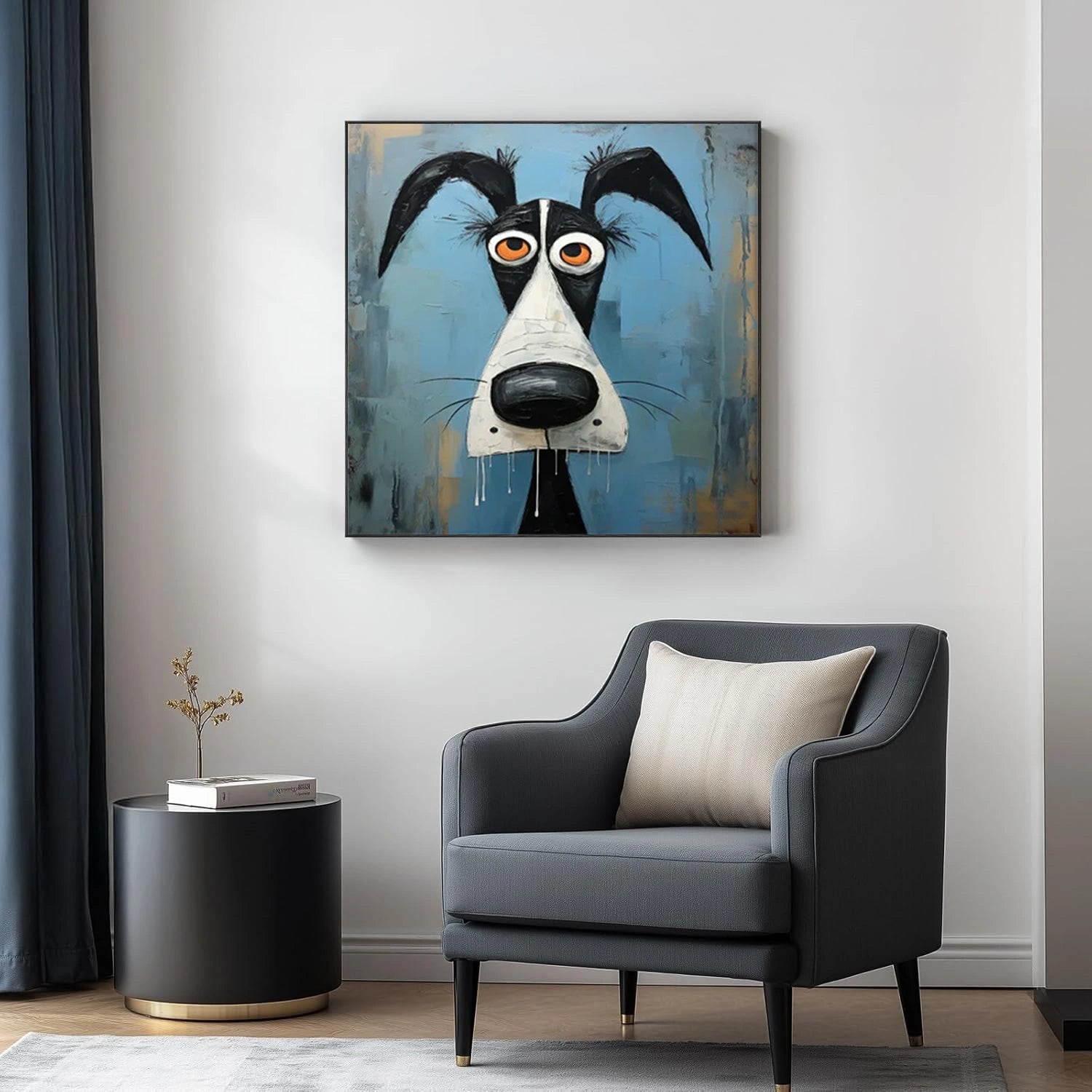 Abstract Animal Dog Wall Art #AC070