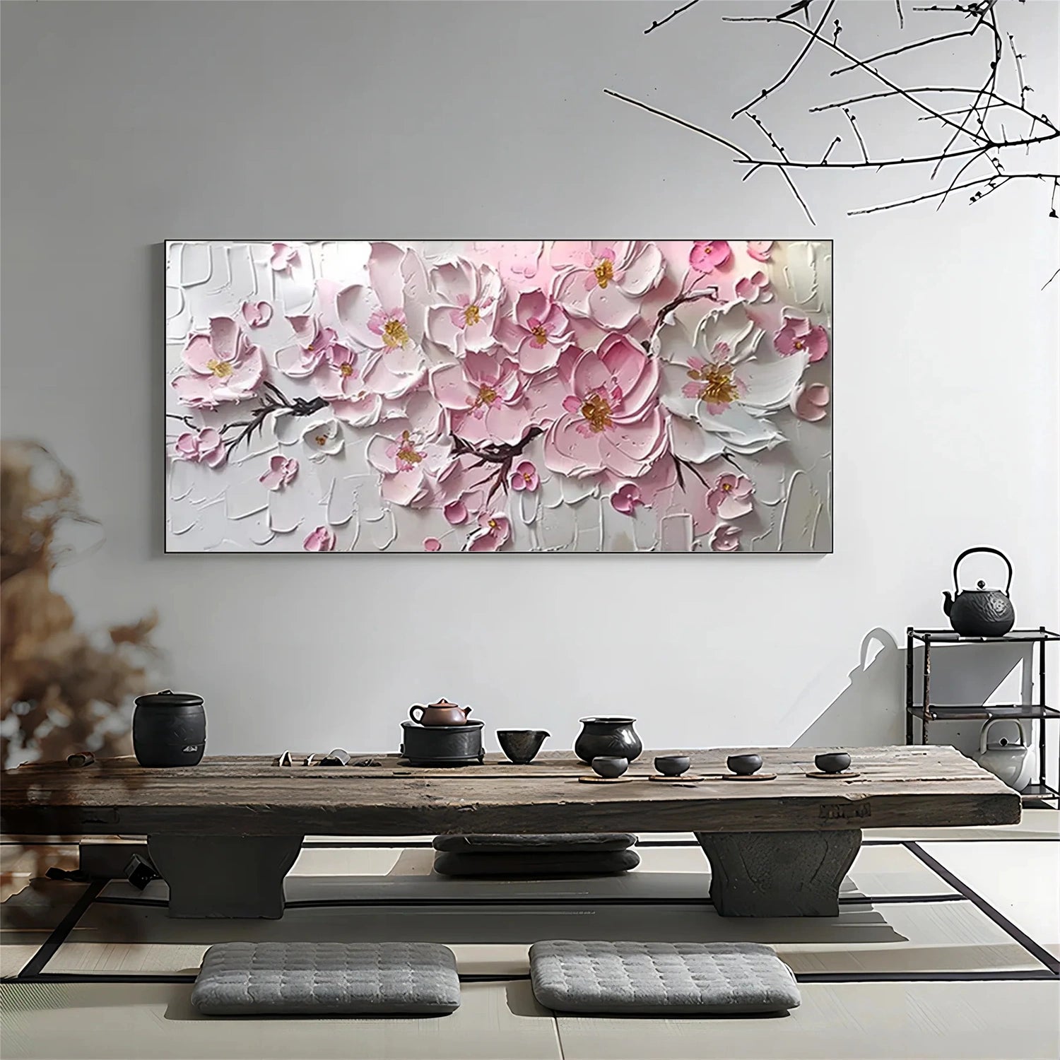 Flower Abstract Textured Wall Art #FP147