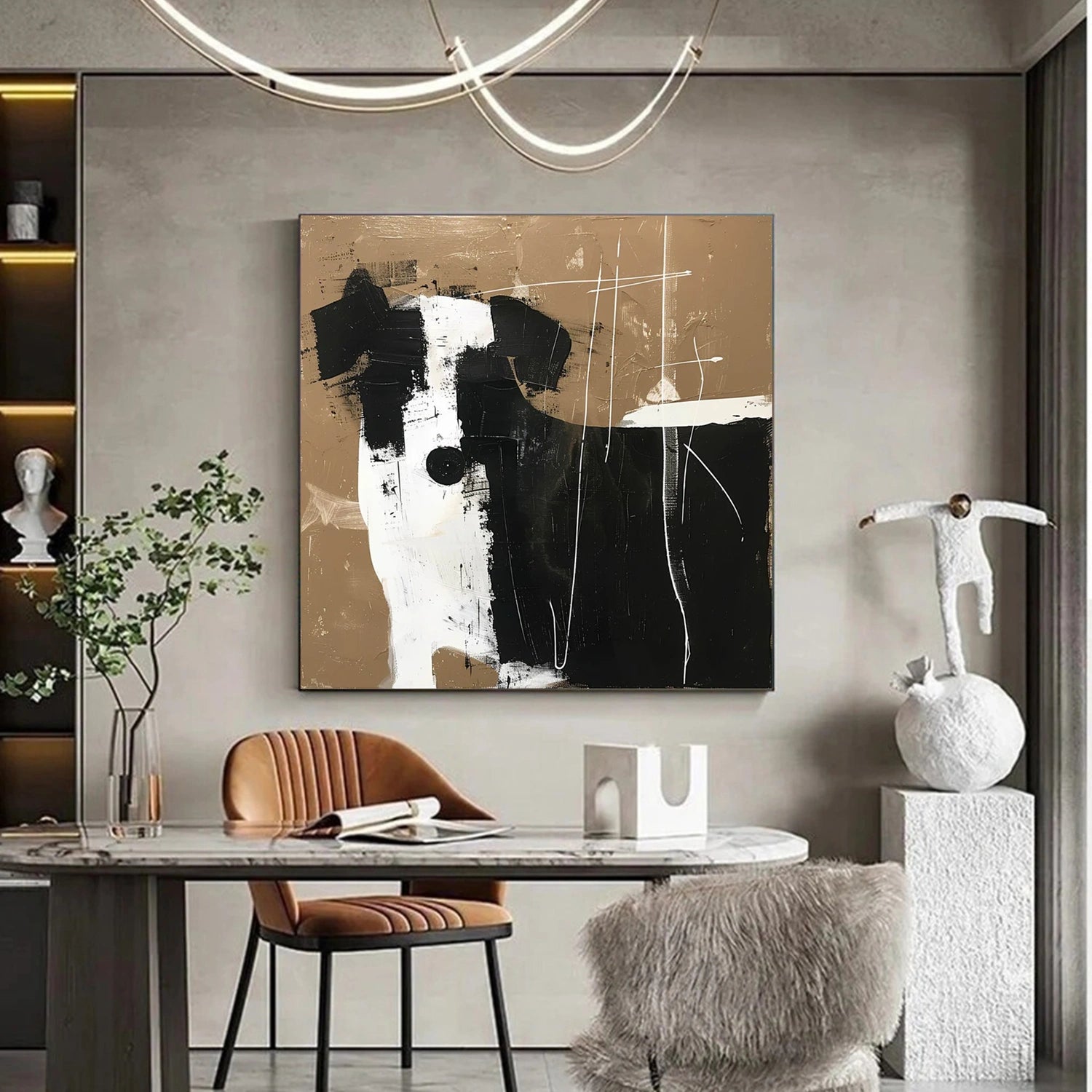 Abstract Animal Dog Wall Art #AC058