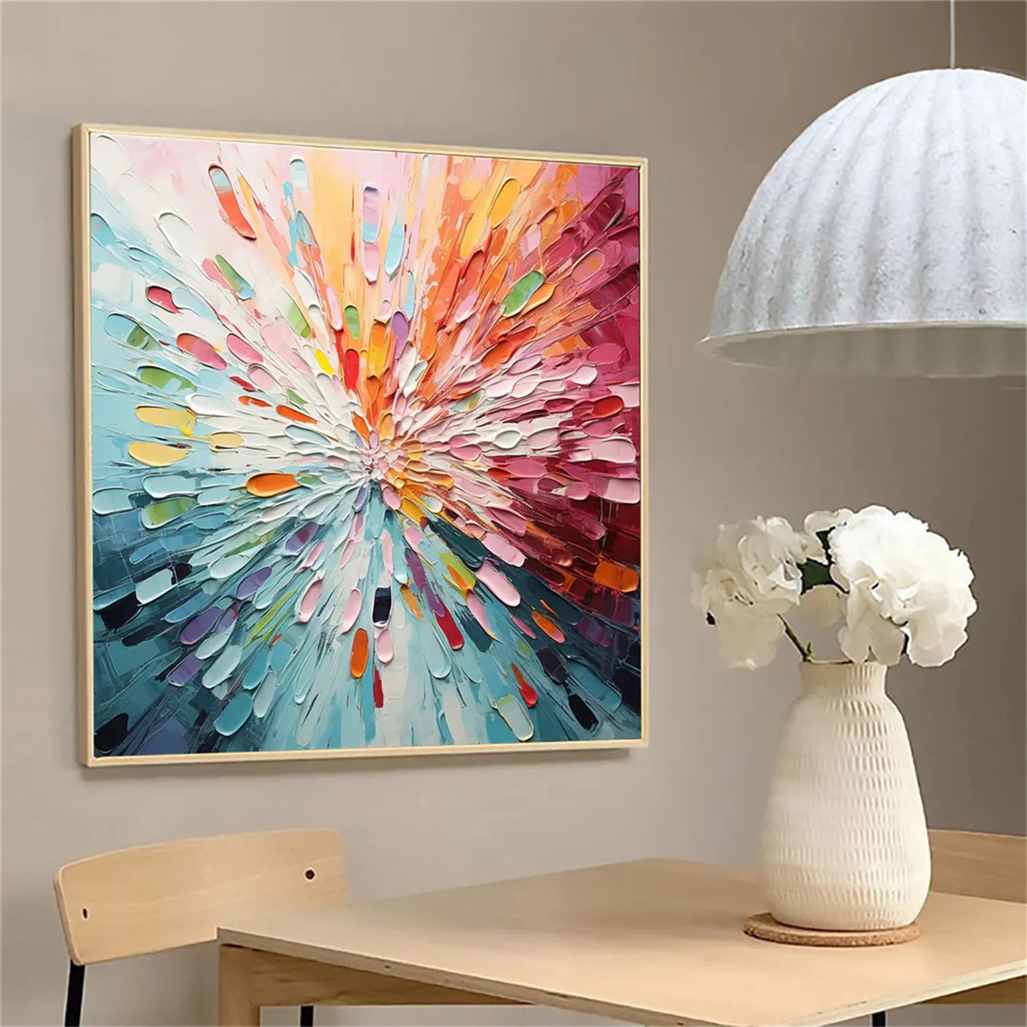 Colorful Abstract Textured Painting Canvas #AT040