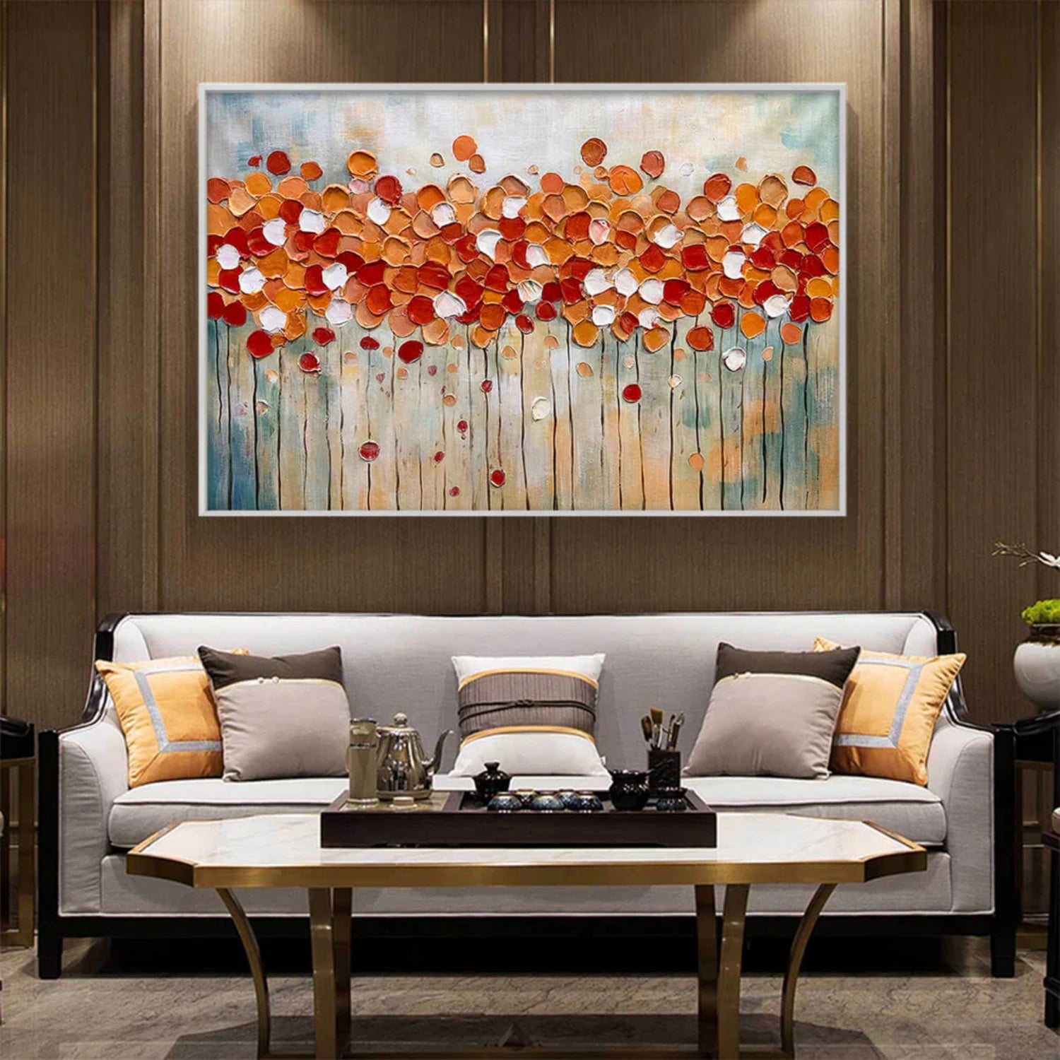 Colorful Abstract Textured Painting Canvas #AT104
