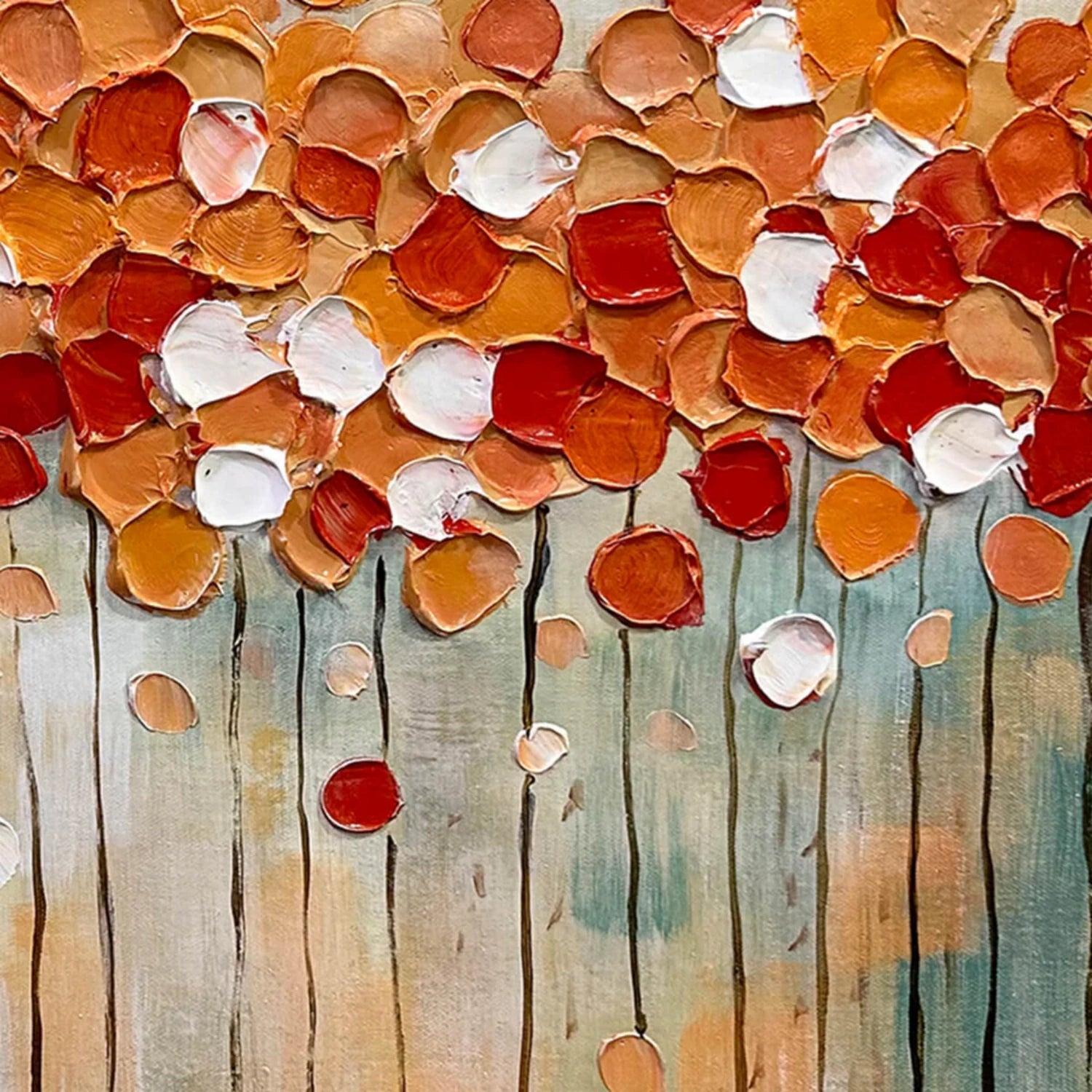 Colorful Abstract Textured Painting Canvas #AT104