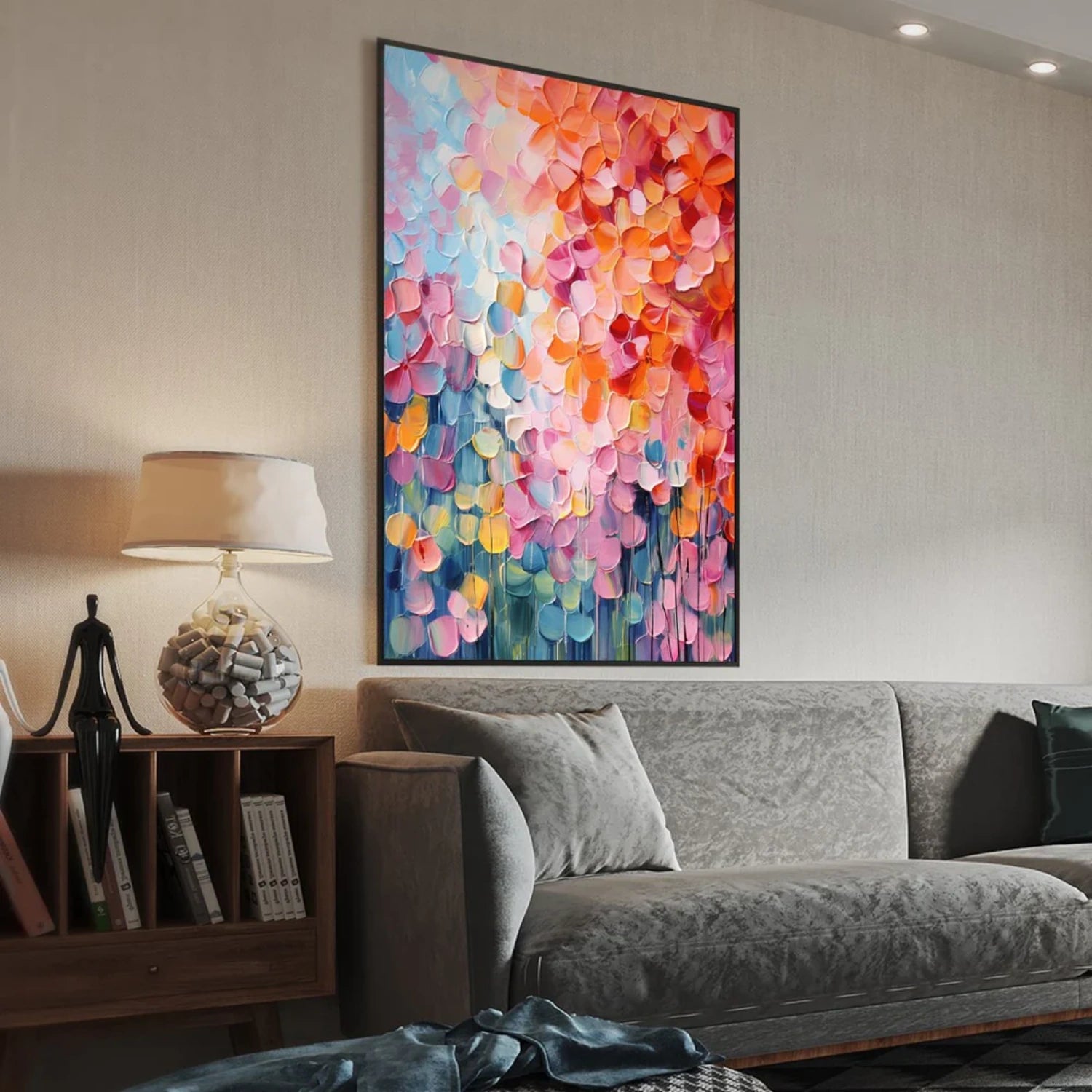 Colorful Abstract Textured Painting Canvas #AT102